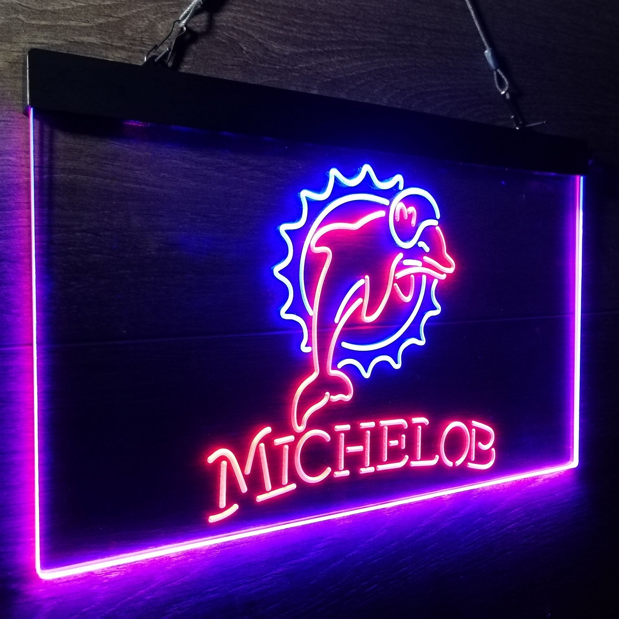 Michelob Bar Miami Dolphins Est. 1966 Neon-Like Led Light Sign