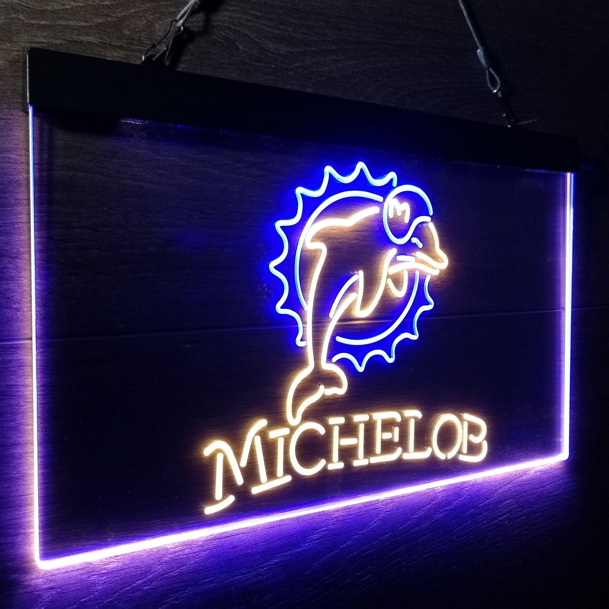 Michelob Bar Miami Dolphins Est. 1966 Neon-Like Led Light Sign