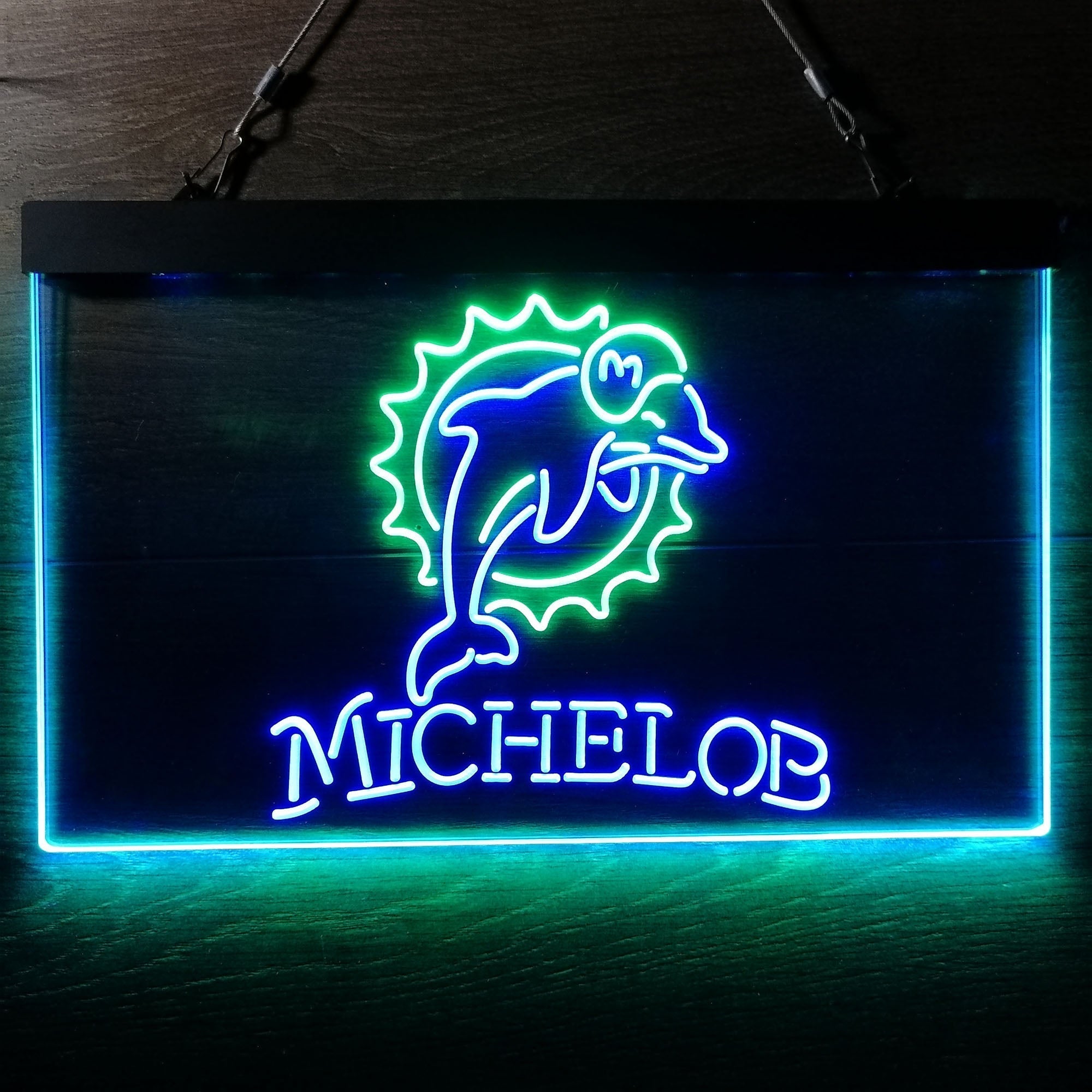 Michelob Bar Miami Dolphins Est. 1966 Neon-Like Led Light Sign