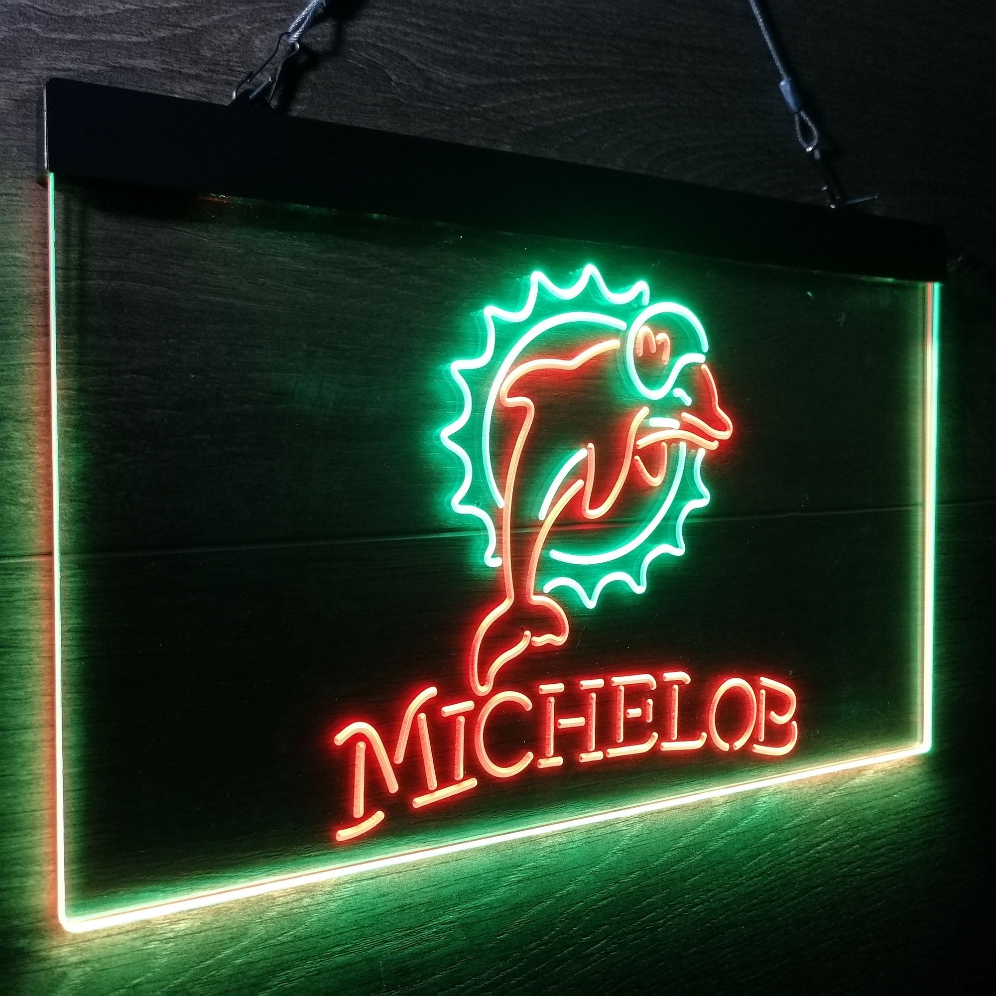 Michelob Bar Miami Dolphins Est. 1966 Neon-Like Led Light Sign