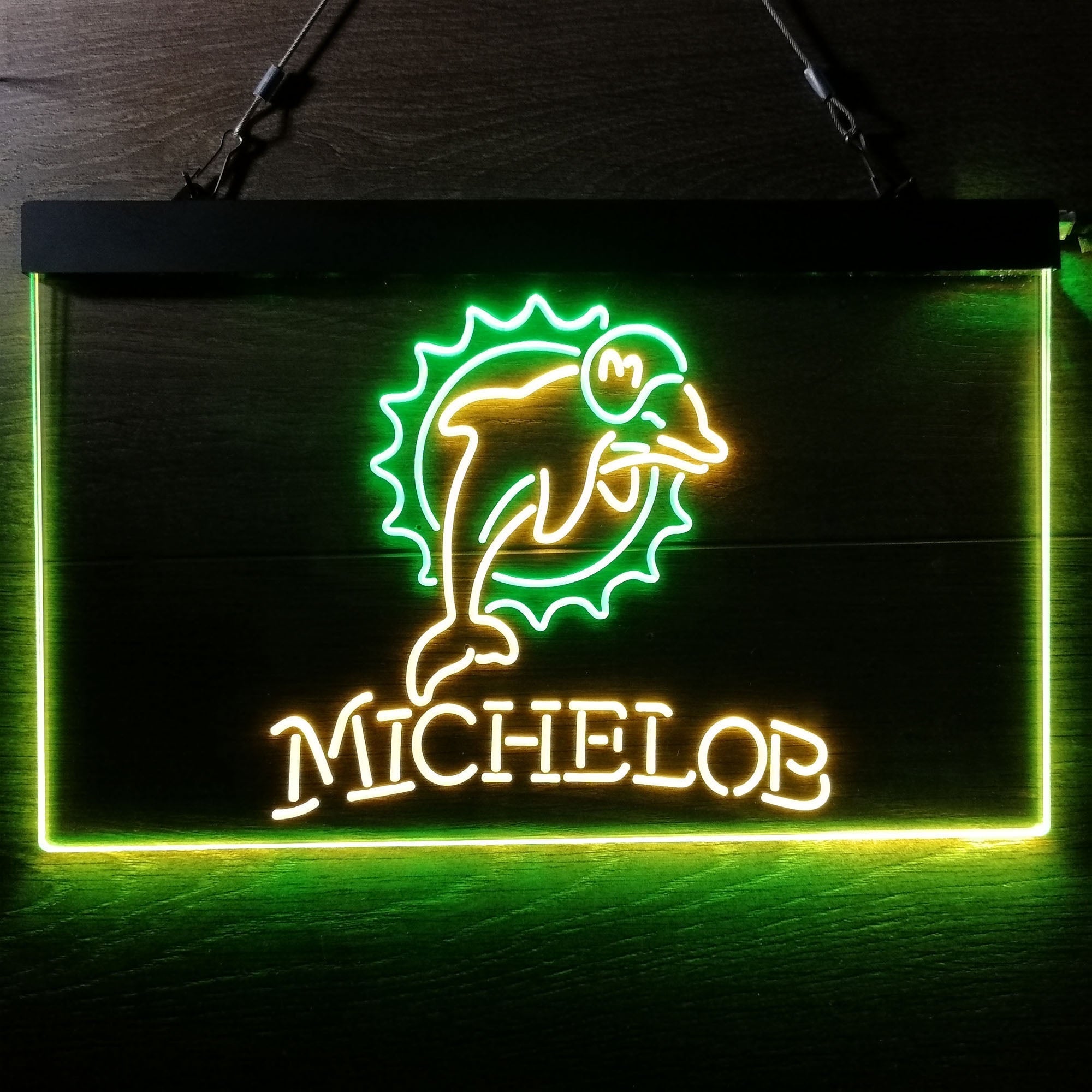 Michelob Bar Miami Dolphins Est. 1966 Neon-Like Led Light Sign