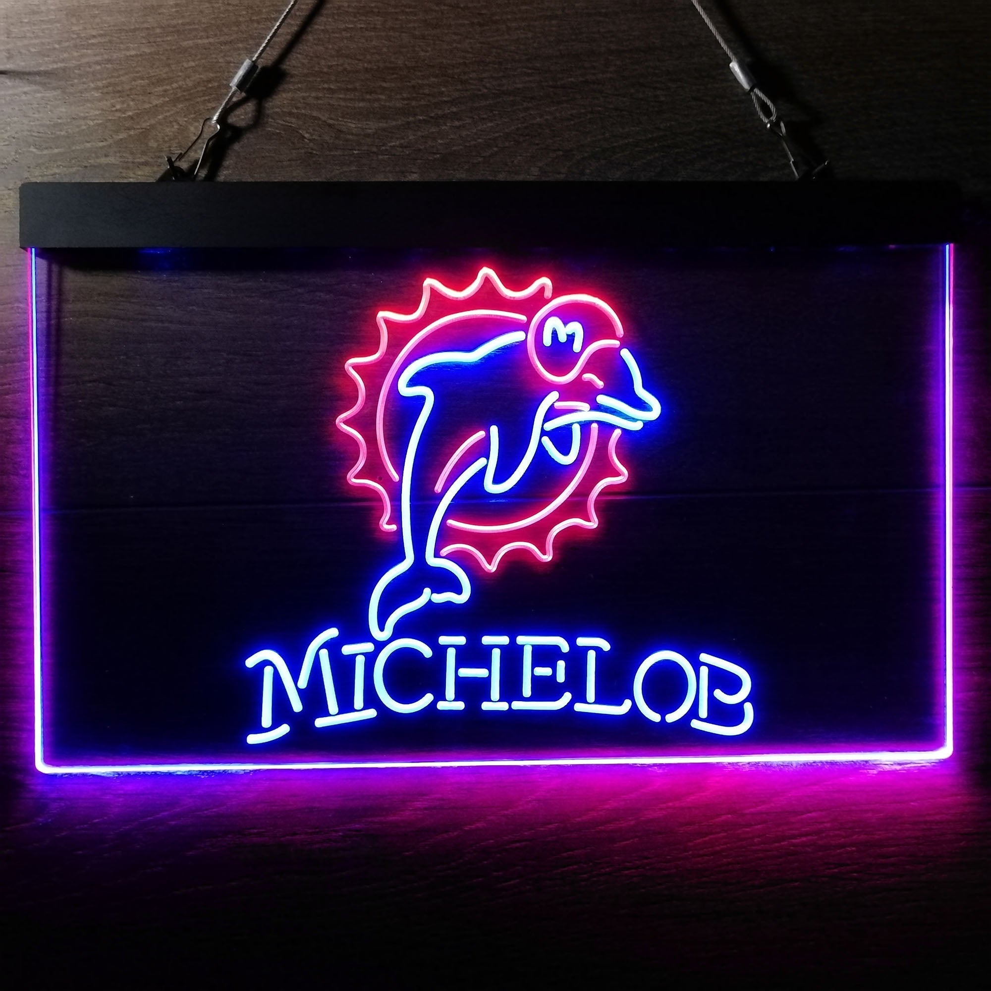 Michelob Bar Miami Dolphins Est. 1966 Neon-Like Led Light Sign