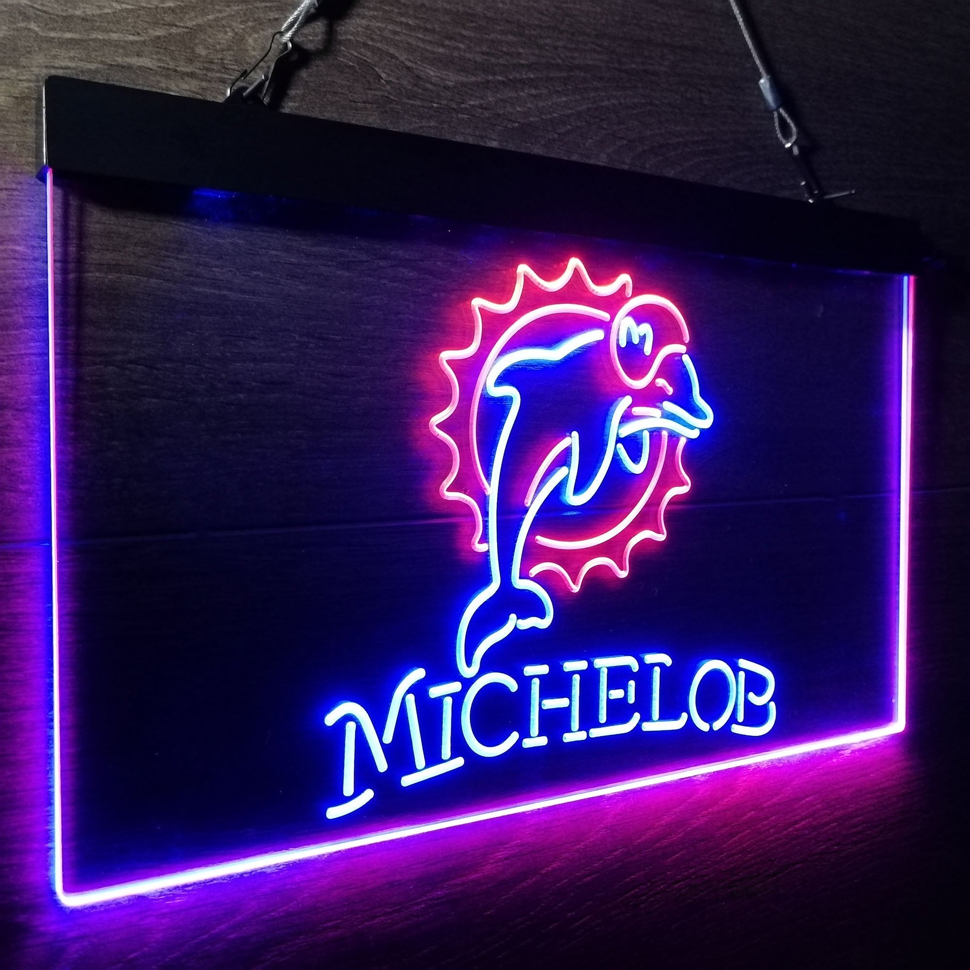 Michelob Bar Miami Dolphins Est. 1966 Neon-Like Led Light Sign