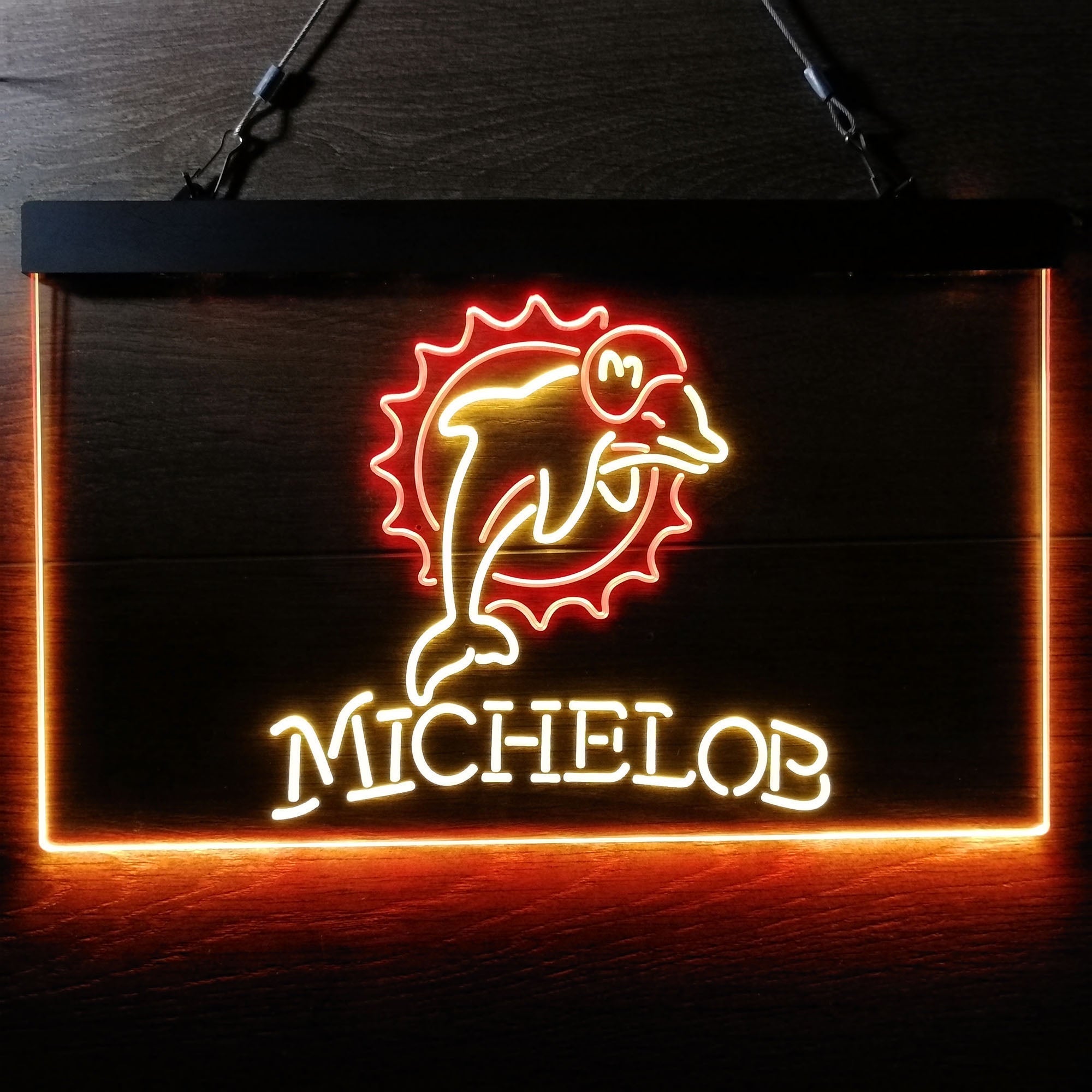 Michelob Bar Miami Dolphins Est. 1966 Neon-Like Led Light Sign