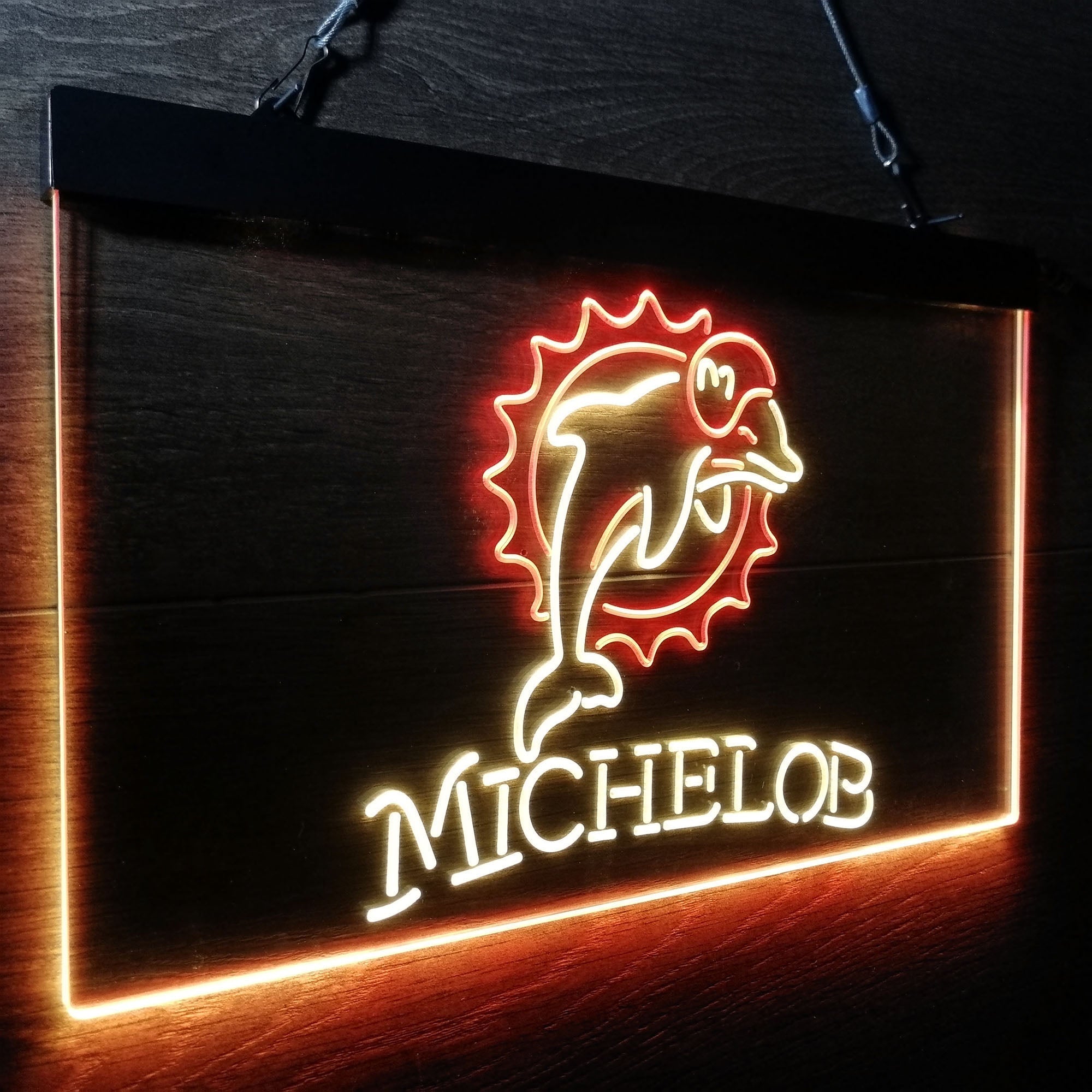 Michelob Bar Miami Dolphins Est. 1966 Neon-Like Led Light Sign