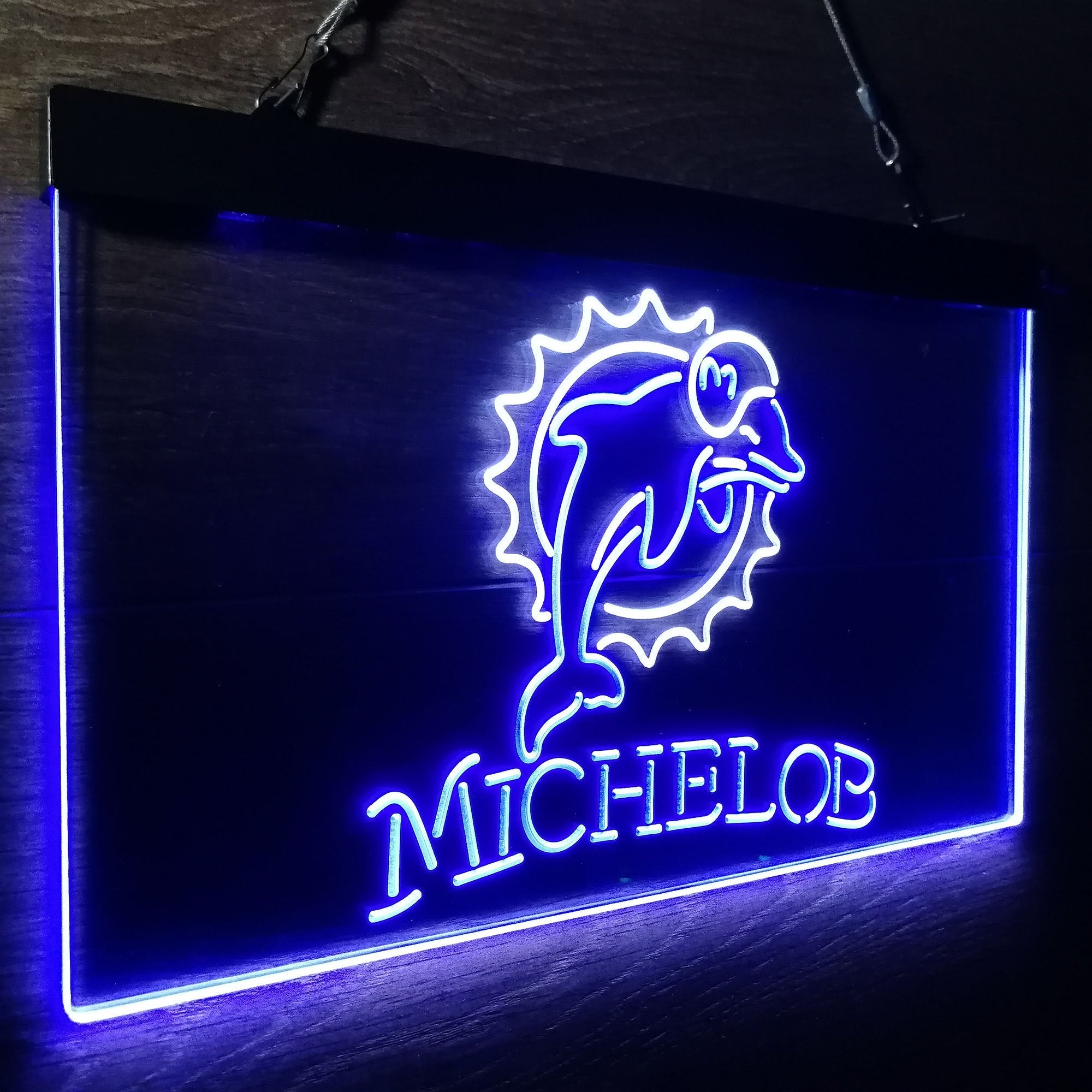 Michelob Bar Miami Dolphins Est. 1966 Neon-Like Led Light Sign