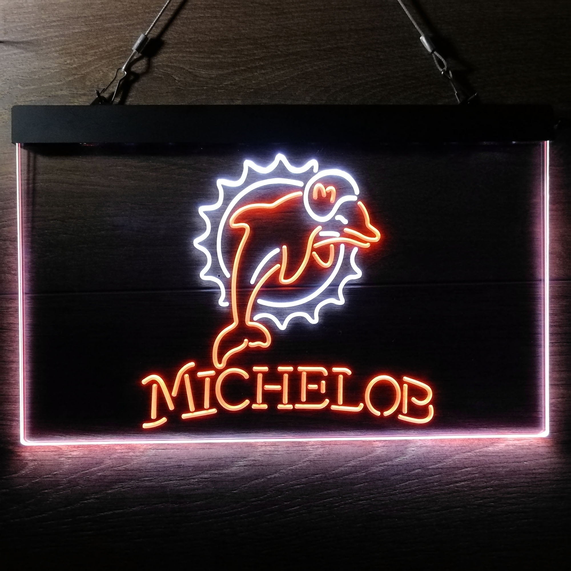 Michelob Bar Miami Dolphins Est. 1966 Neon-Like Led Light Sign