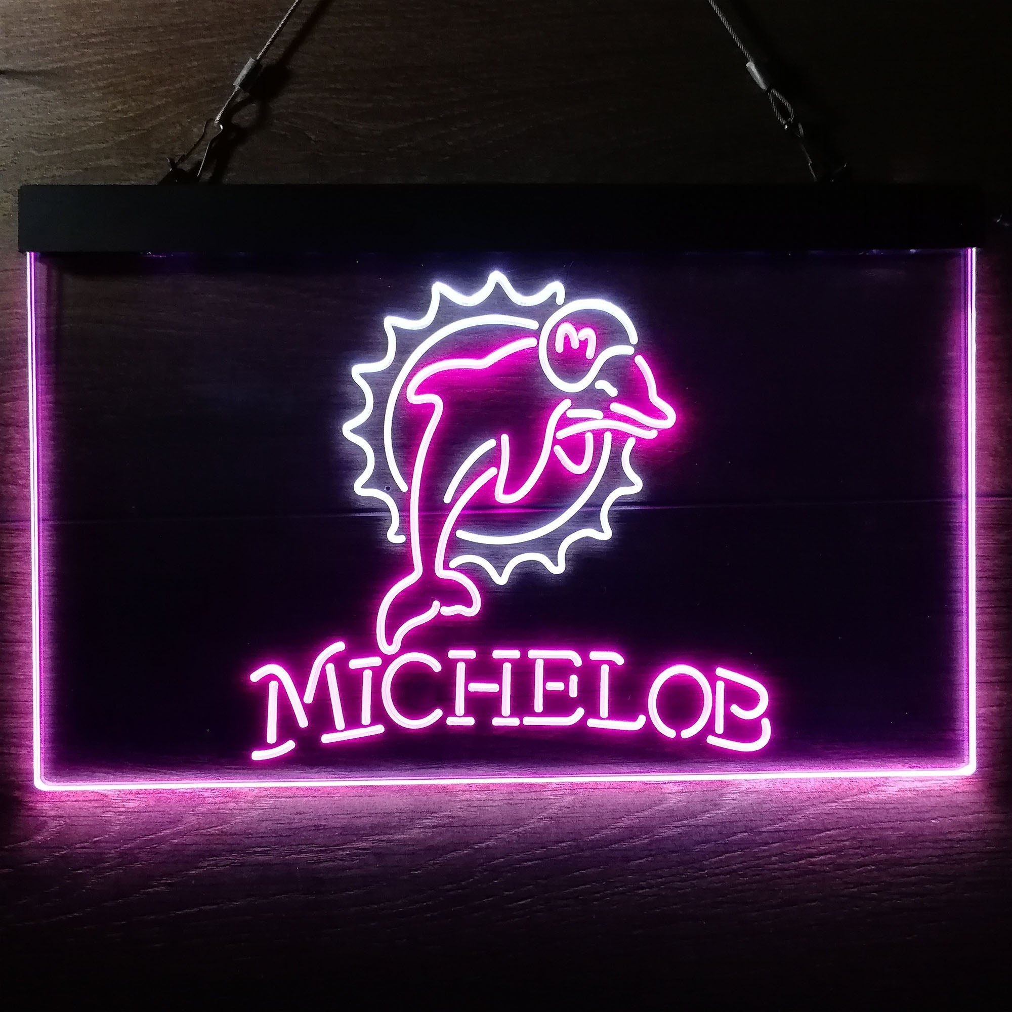 Michelob Bar Miami Dolphins Est. 1966 Neon-Like Led Light Sign