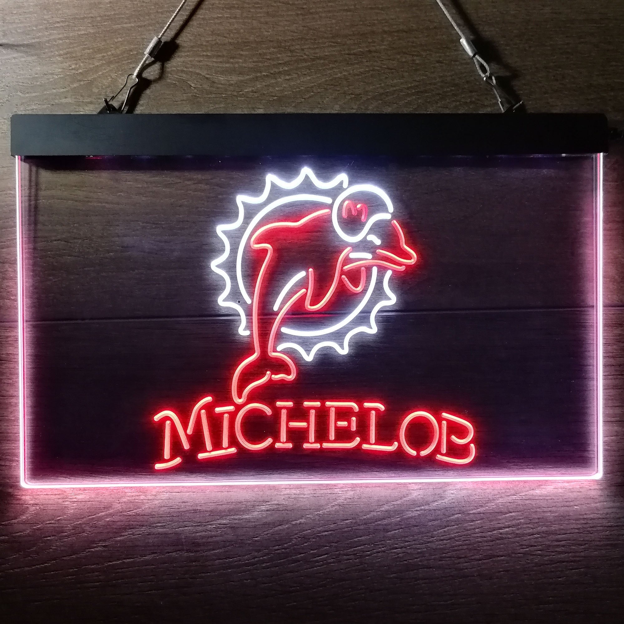 Michelob Bar Miami Dolphins Est. 1966 Neon-Like Led Light Sign