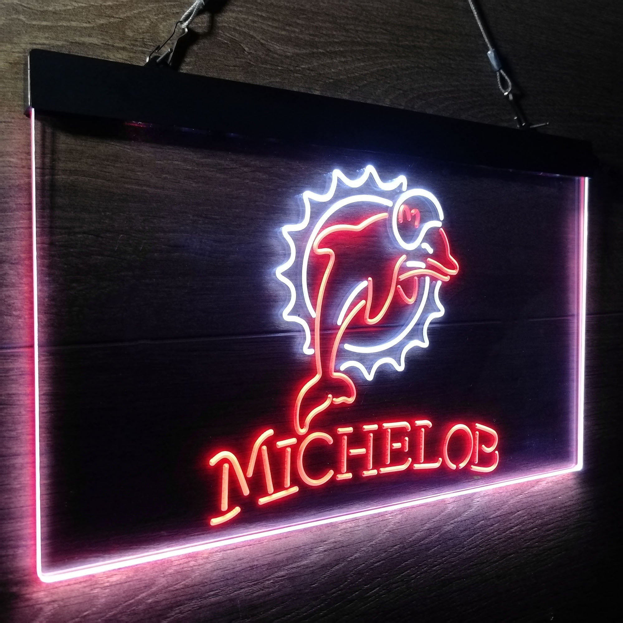 Michelob Bar Miami Dolphins Est. 1966 Neon-Like Led Light Sign