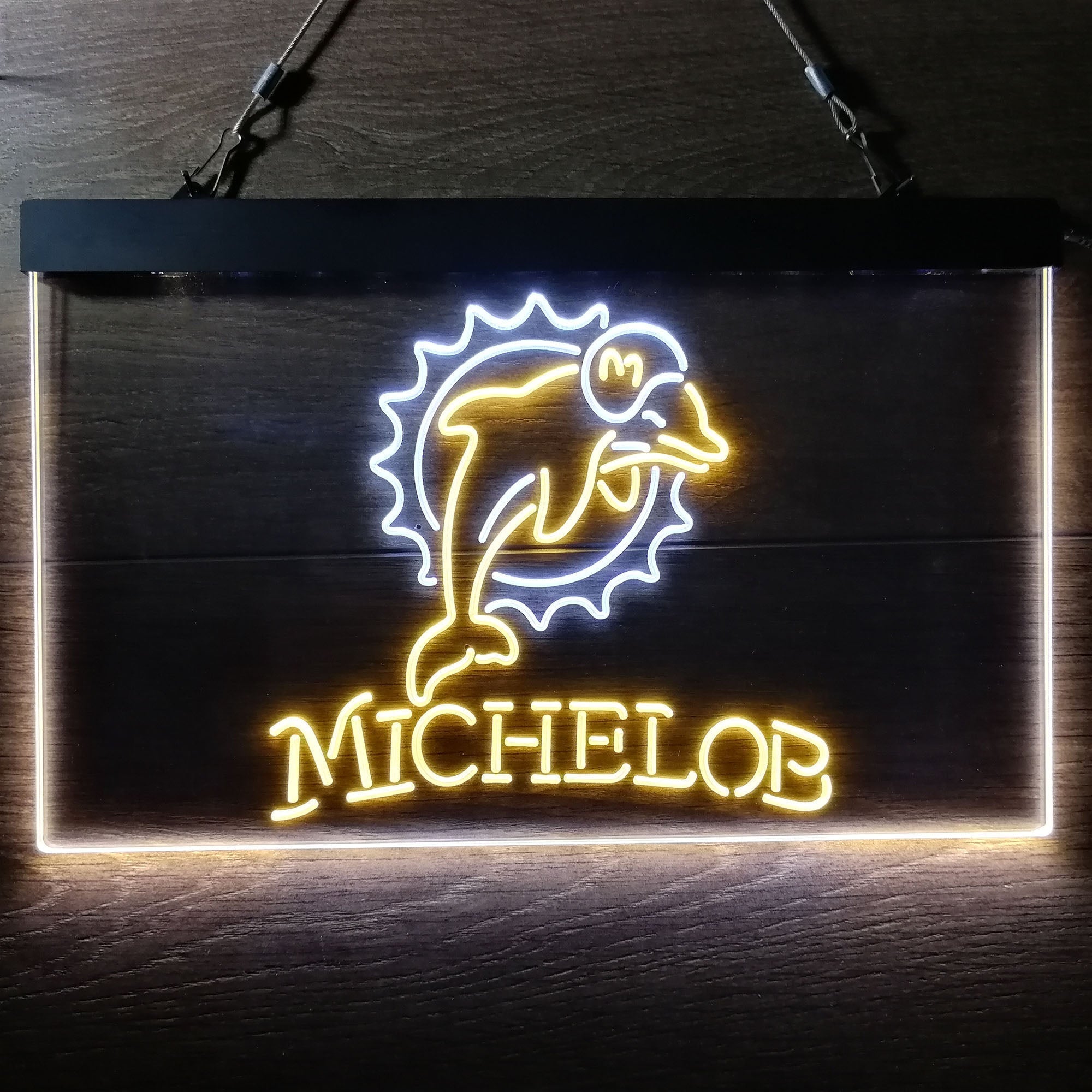 Michelob Bar Miami Dolphins Est. 1966 Neon-Like LED Sign