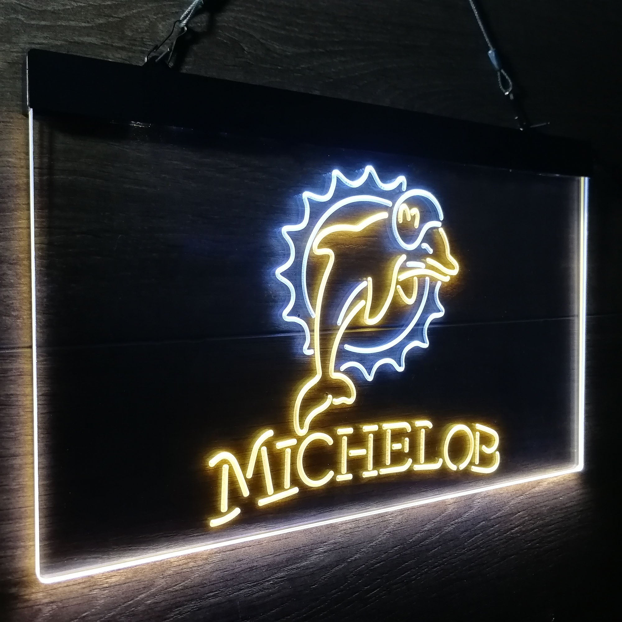 Michelob Bar Miami Dolphins Est. 1966 Neon-Like Led Light Sign