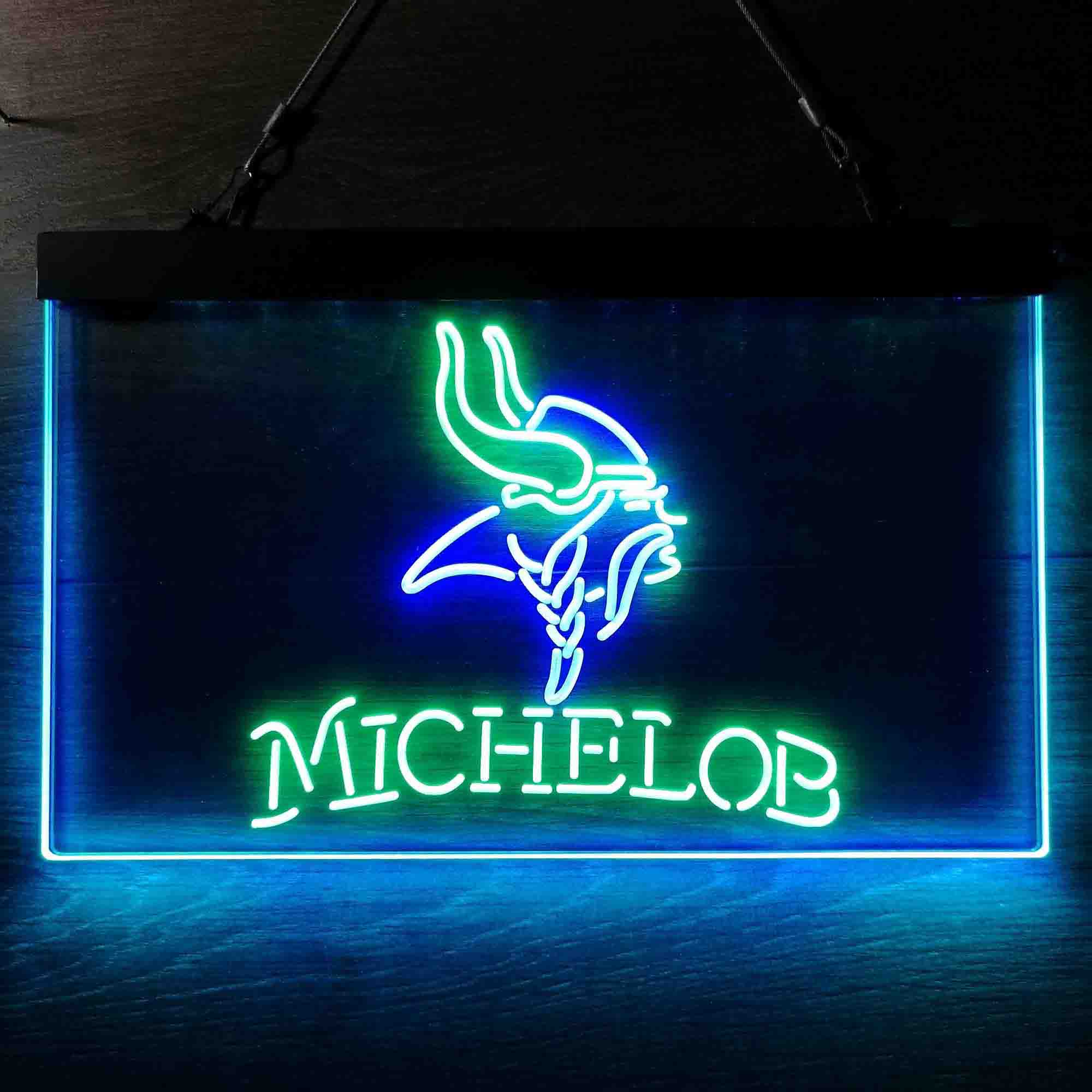 Michelob Bar Minnesota Vikings Est. 1961 Neon-Like LED Light Sign