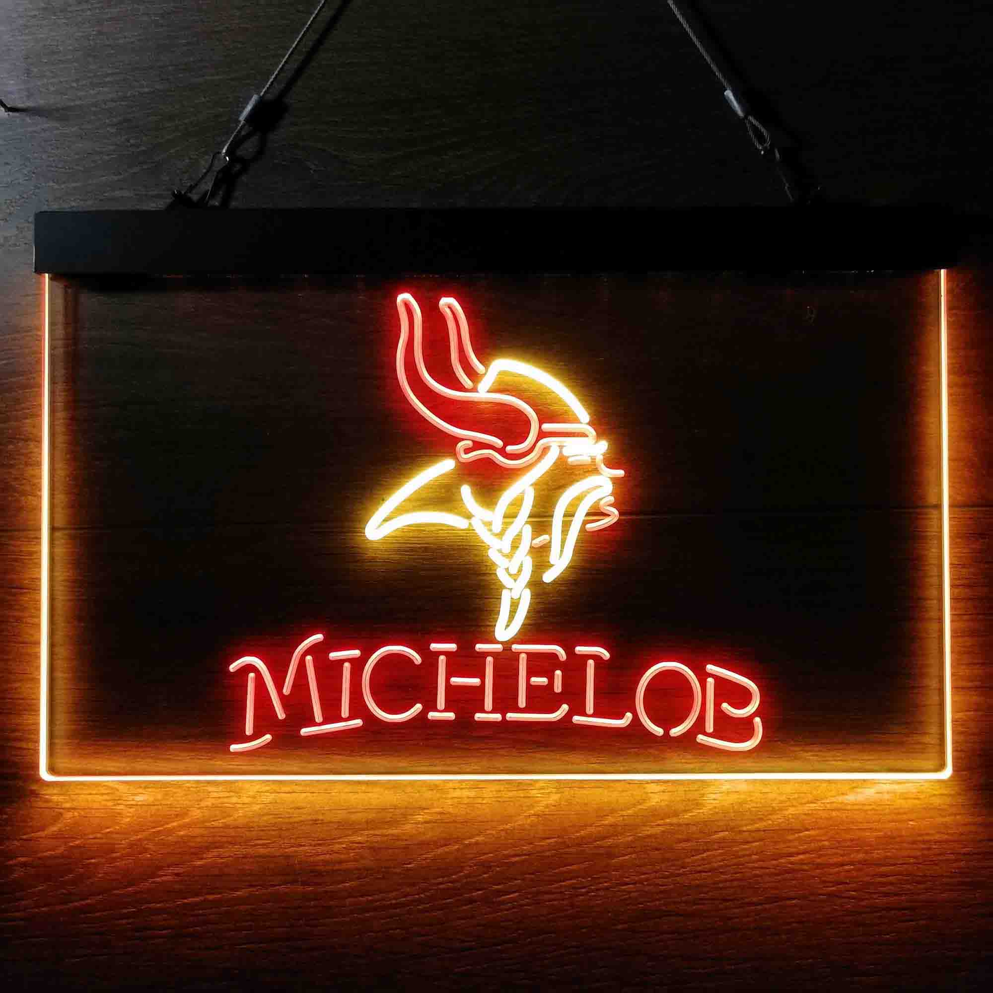 Michelob Bar Minnesota Vikings Est. 1961 Neon-Like LED Light Sign