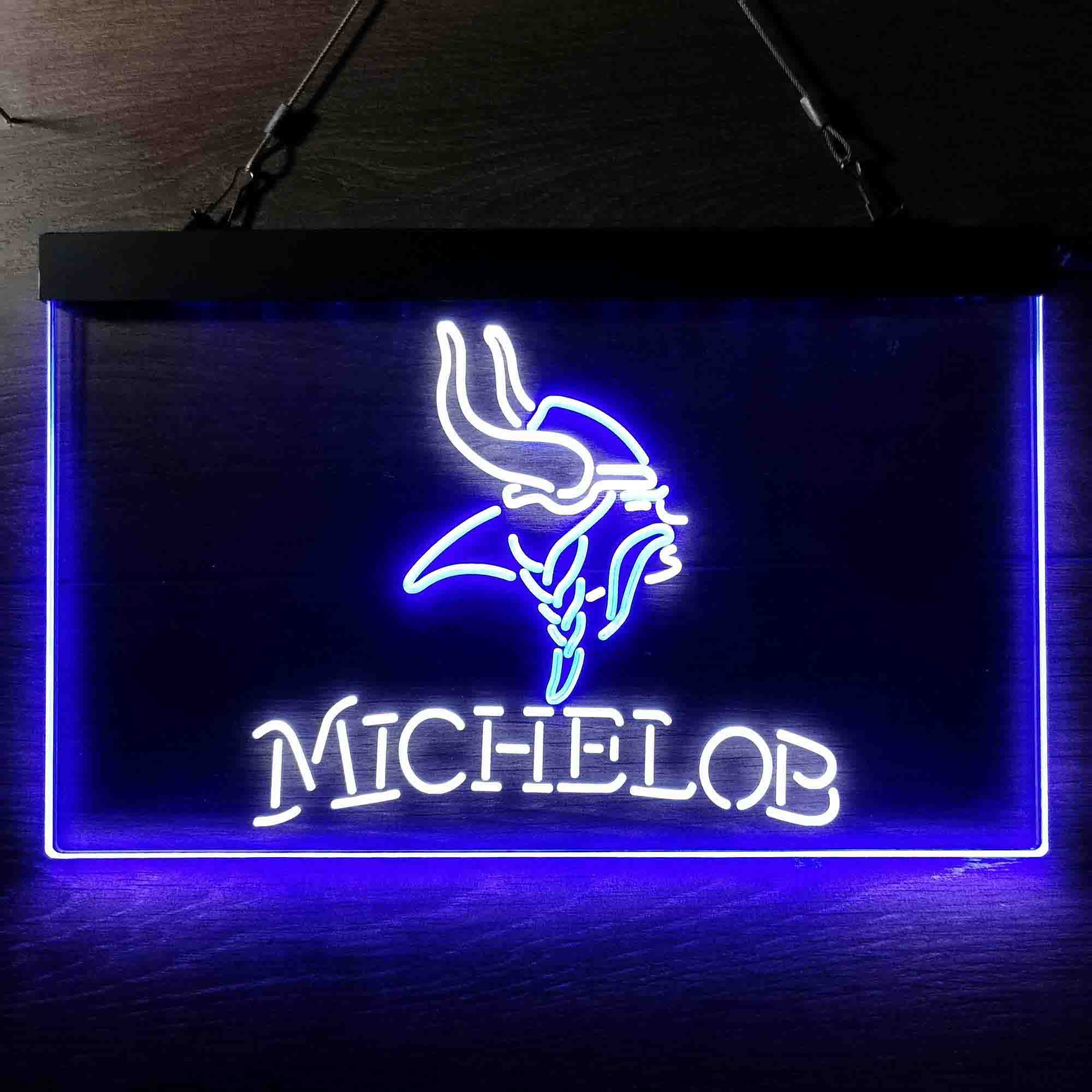 Michelob Bar Minnesota Vikings Est. 1961 Neon-Like LED Light Sign