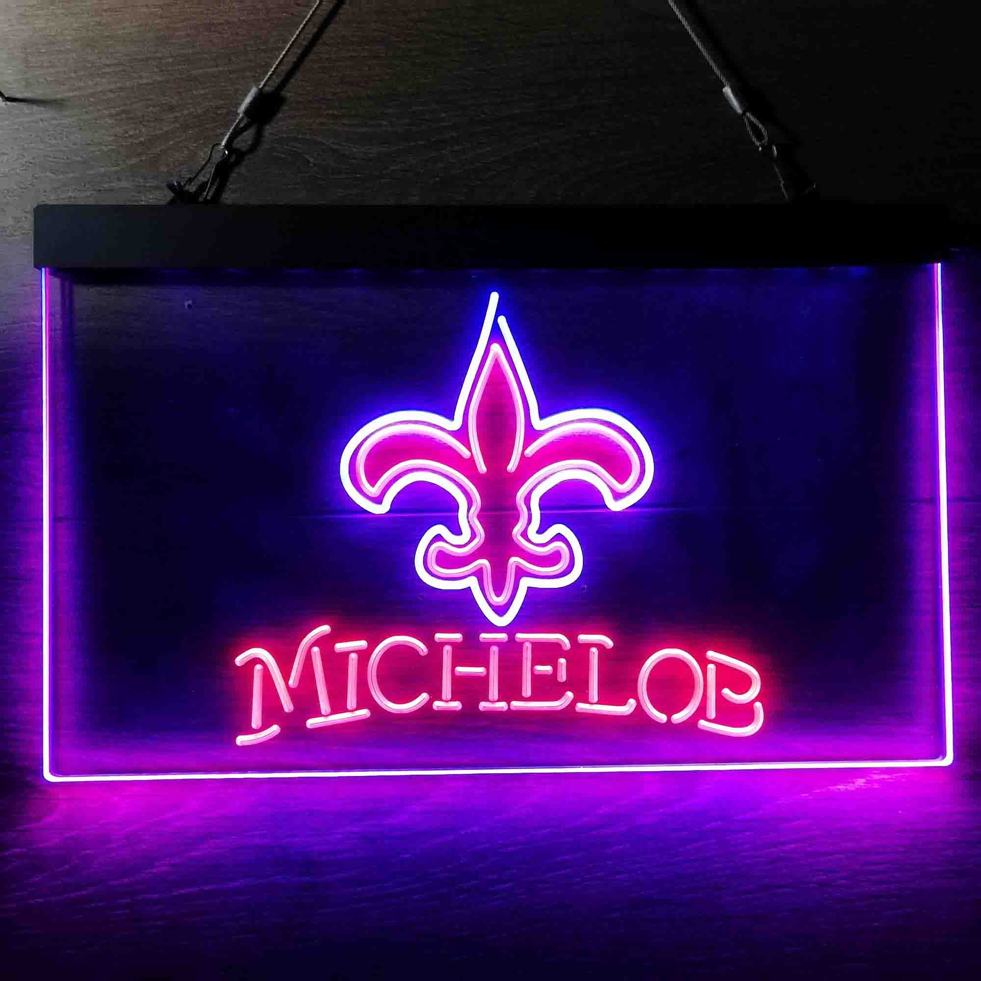 Michelob Bar New Orleans Saints Est. 1967 Neon-Like Led Light Sign