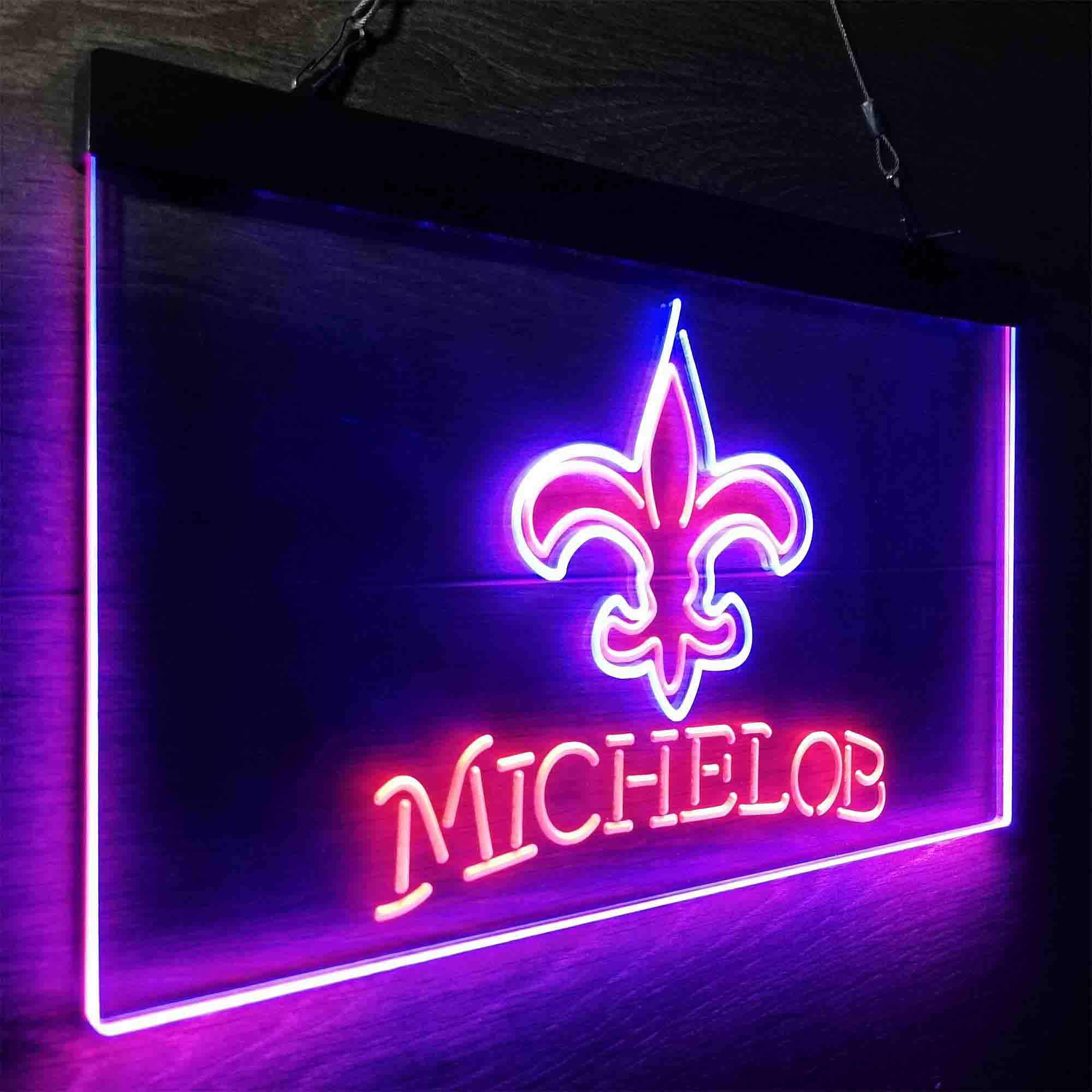 Michelob Bar New Orleans Saints Est. 1967 Neon-Like Led Light Sign