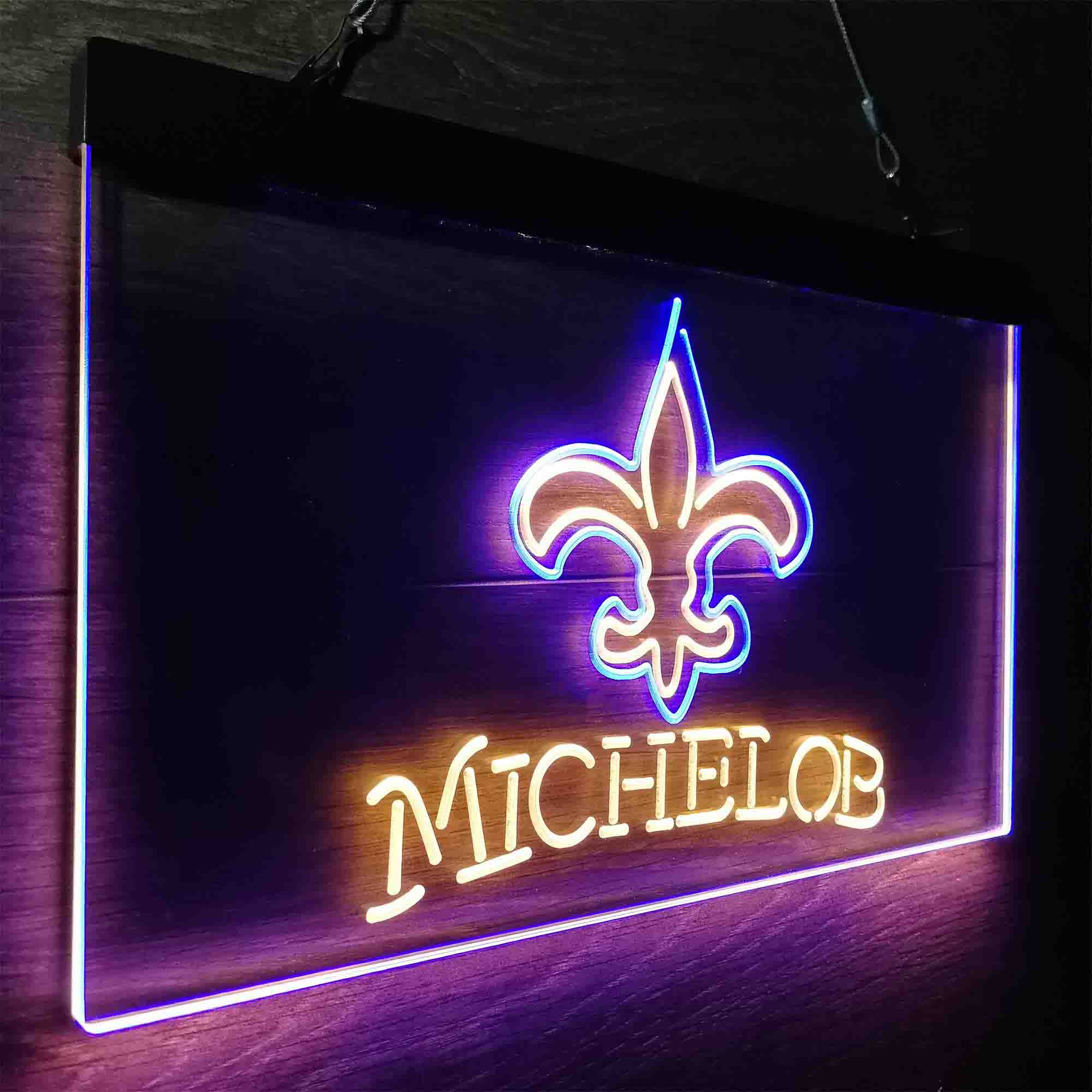 Michelob Bar New Orleans Saints Est. 1967 Neon-Like Led Light Sign