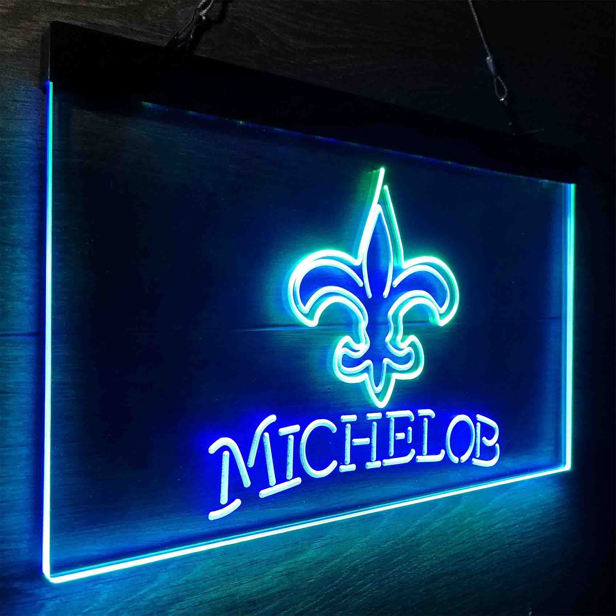 Michelob Bar New Orleans Saints Est. 1967 Neon-Like Led Light Sign