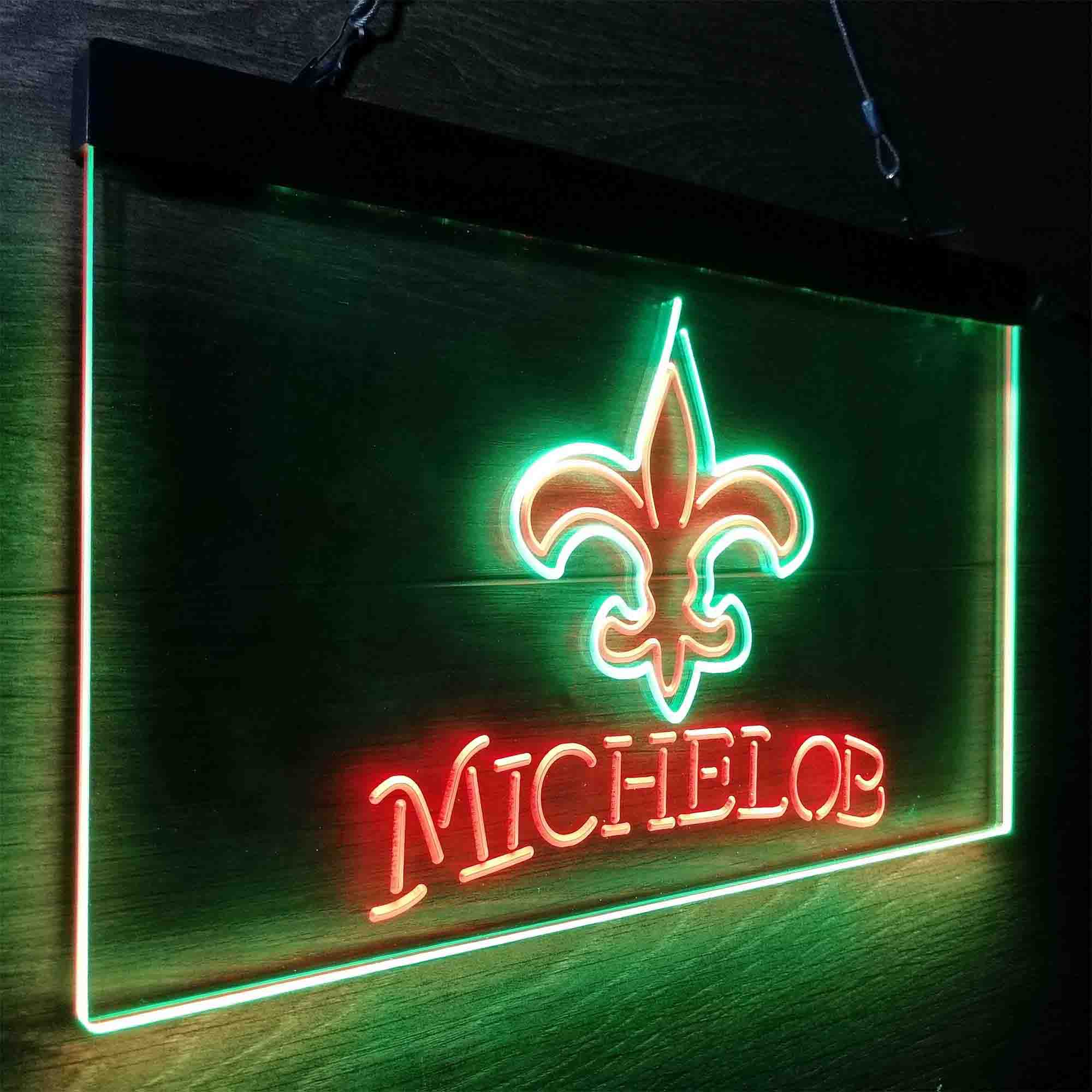 Michelob Bar New Orleans Saints Est. 1967 Neon-Like Led Light Sign