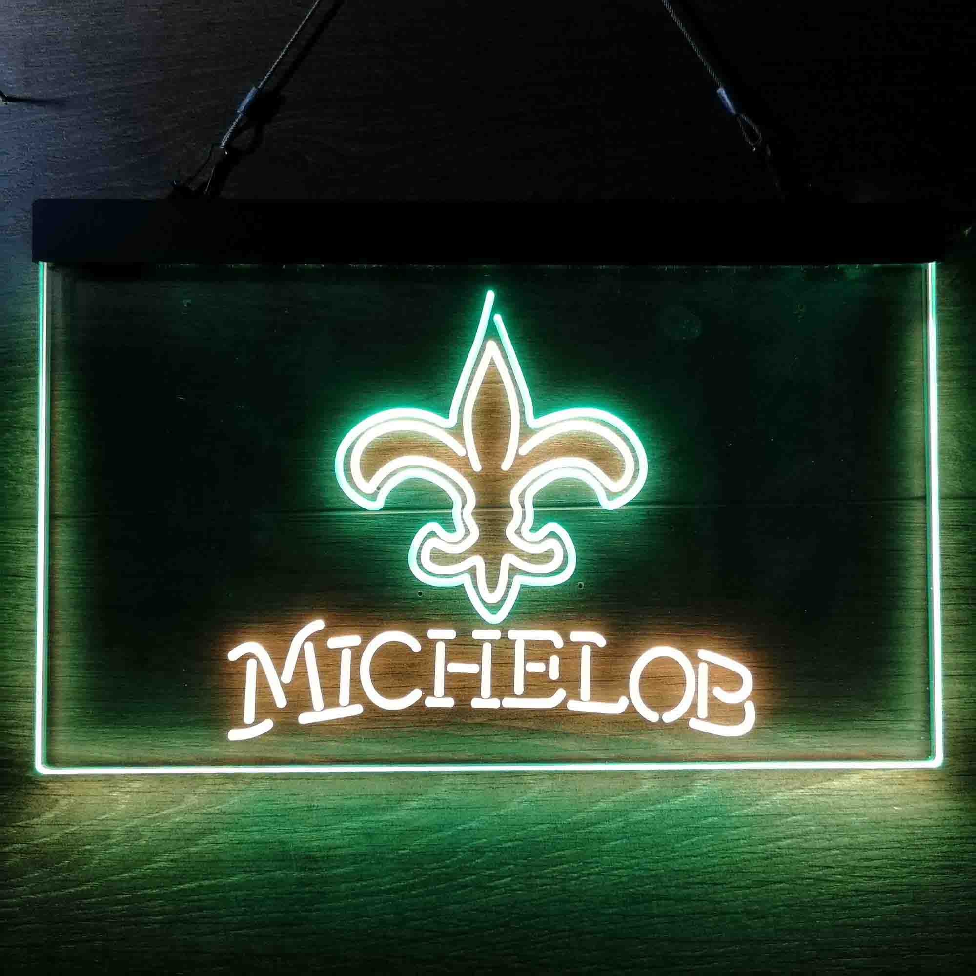 Michelob Bar New Orleans Saints Est. 1967 Neon-Like LED Sign