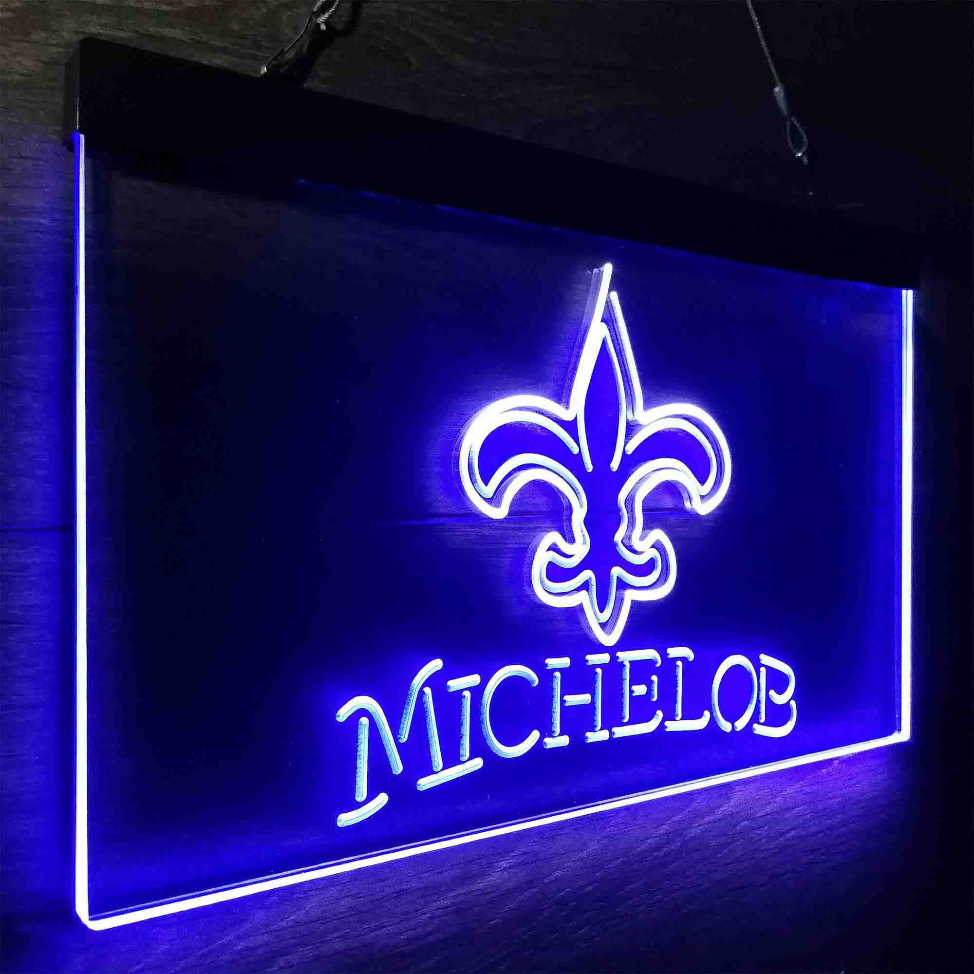 Michelob Bar New Orleans Saints Est. 1967 Neon-Like Led Light Sign