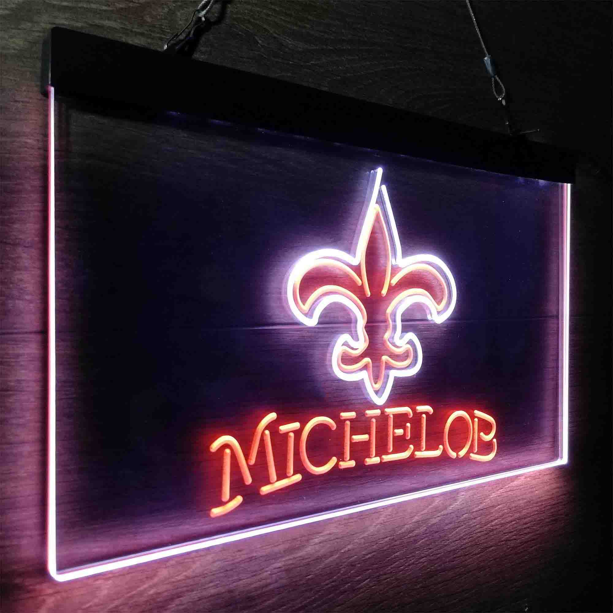 Michelob Bar New Orleans Saints Est. 1967 Neon-Like Led Light Sign