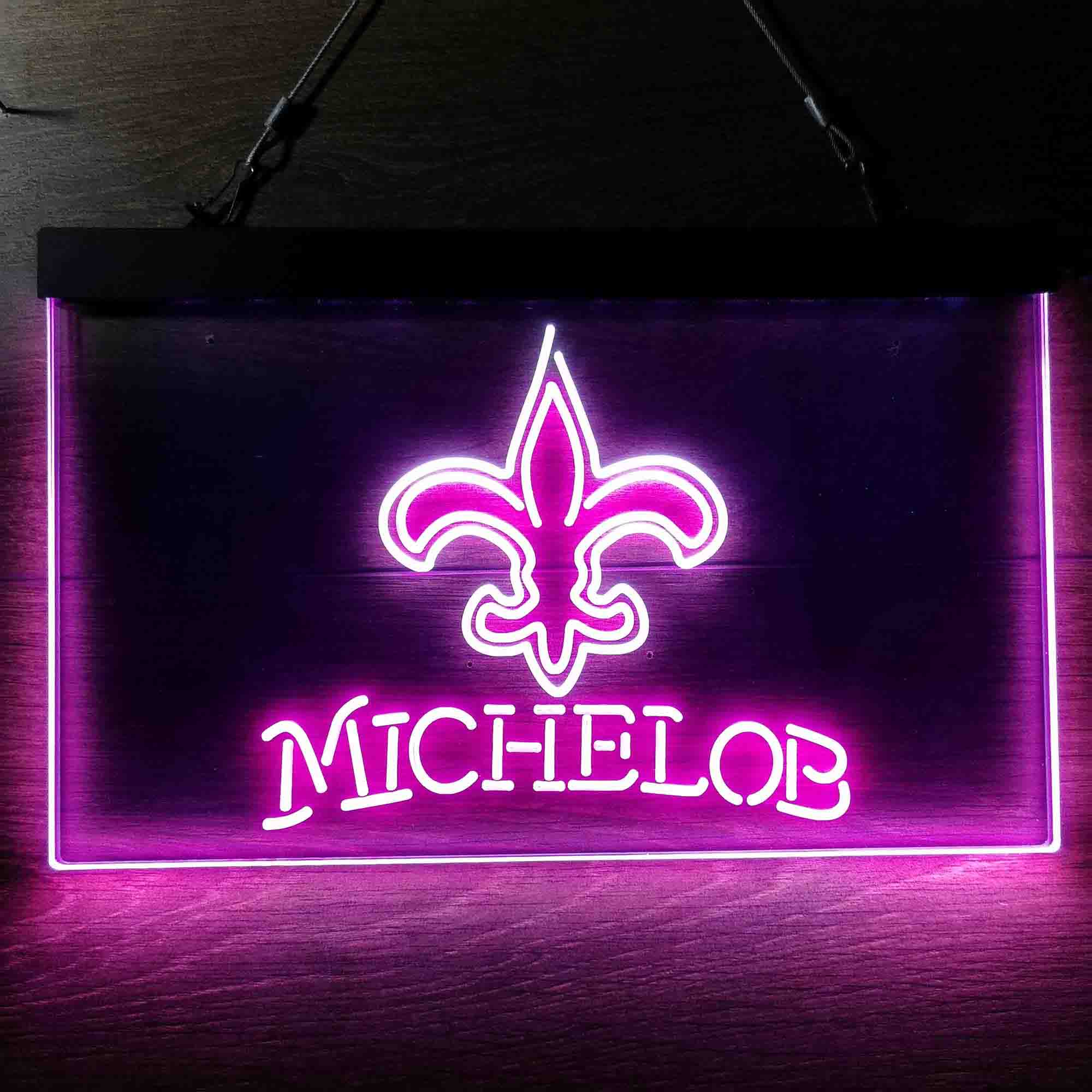 Michelob Bar New Orleans Saints Est. 1967 Neon-Like Led Light Sign