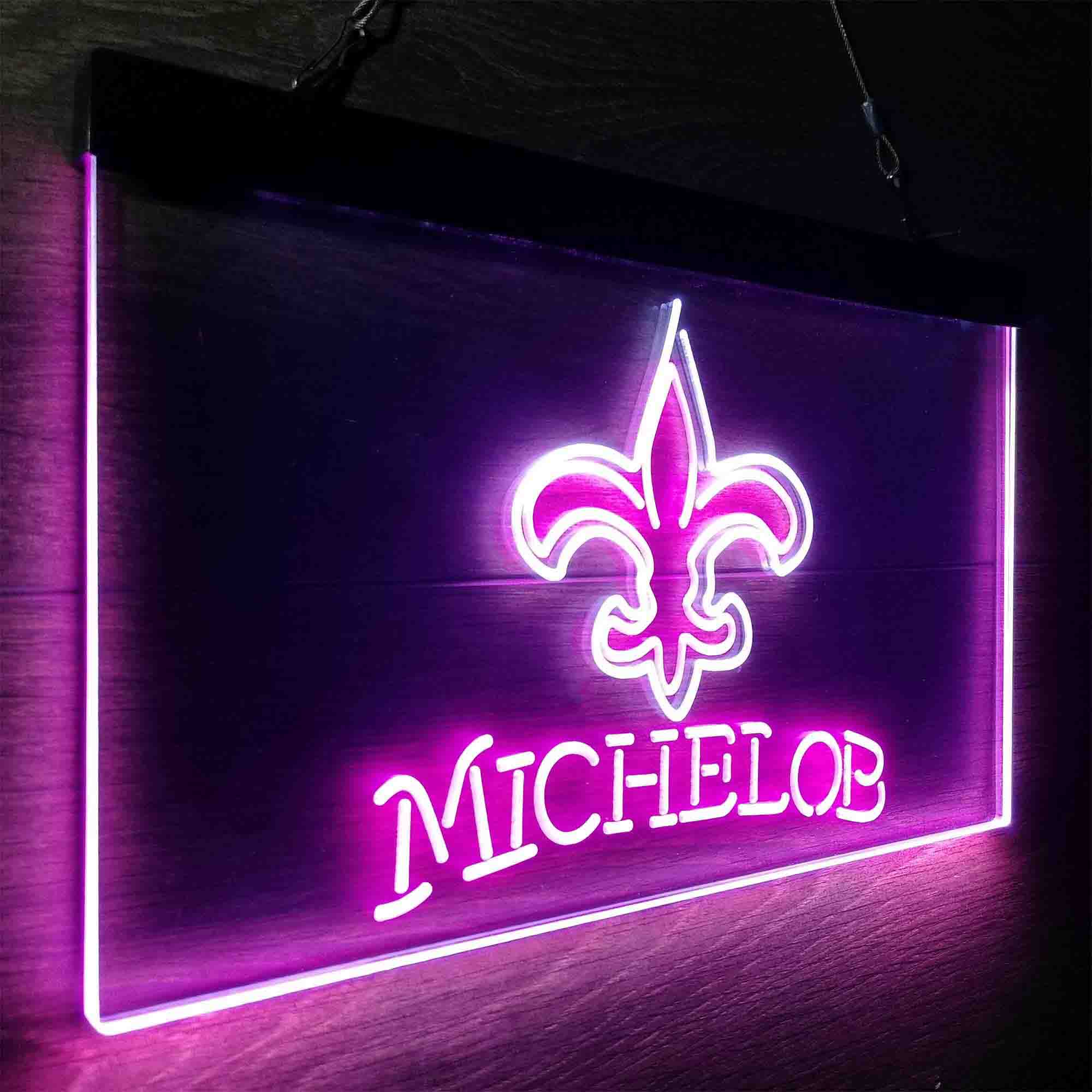 Michelob Bar New Orleans Saints Est. 1967 Neon-Like Led Light Sign