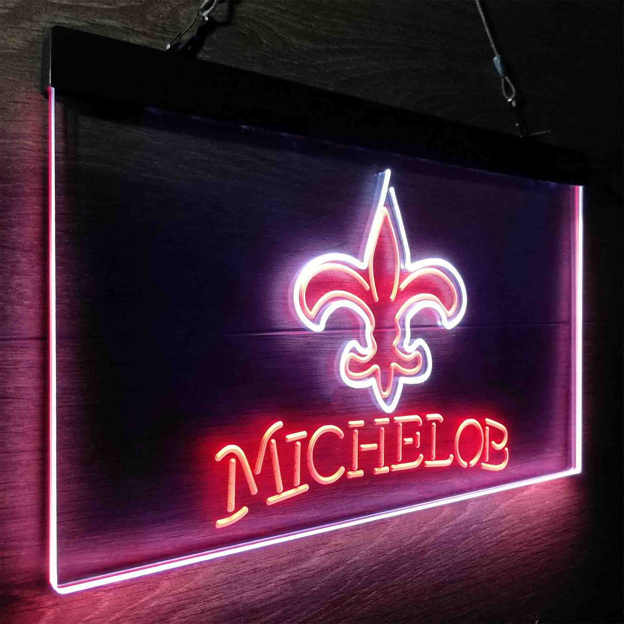 Michelob Bar New Orleans Saints Est. 1967 Neon-Like Led Light Sign