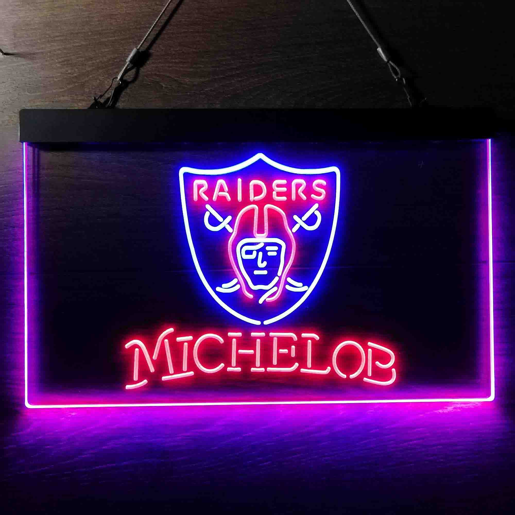 Michelob Bar Las Vegas Raiders Led Light Sign