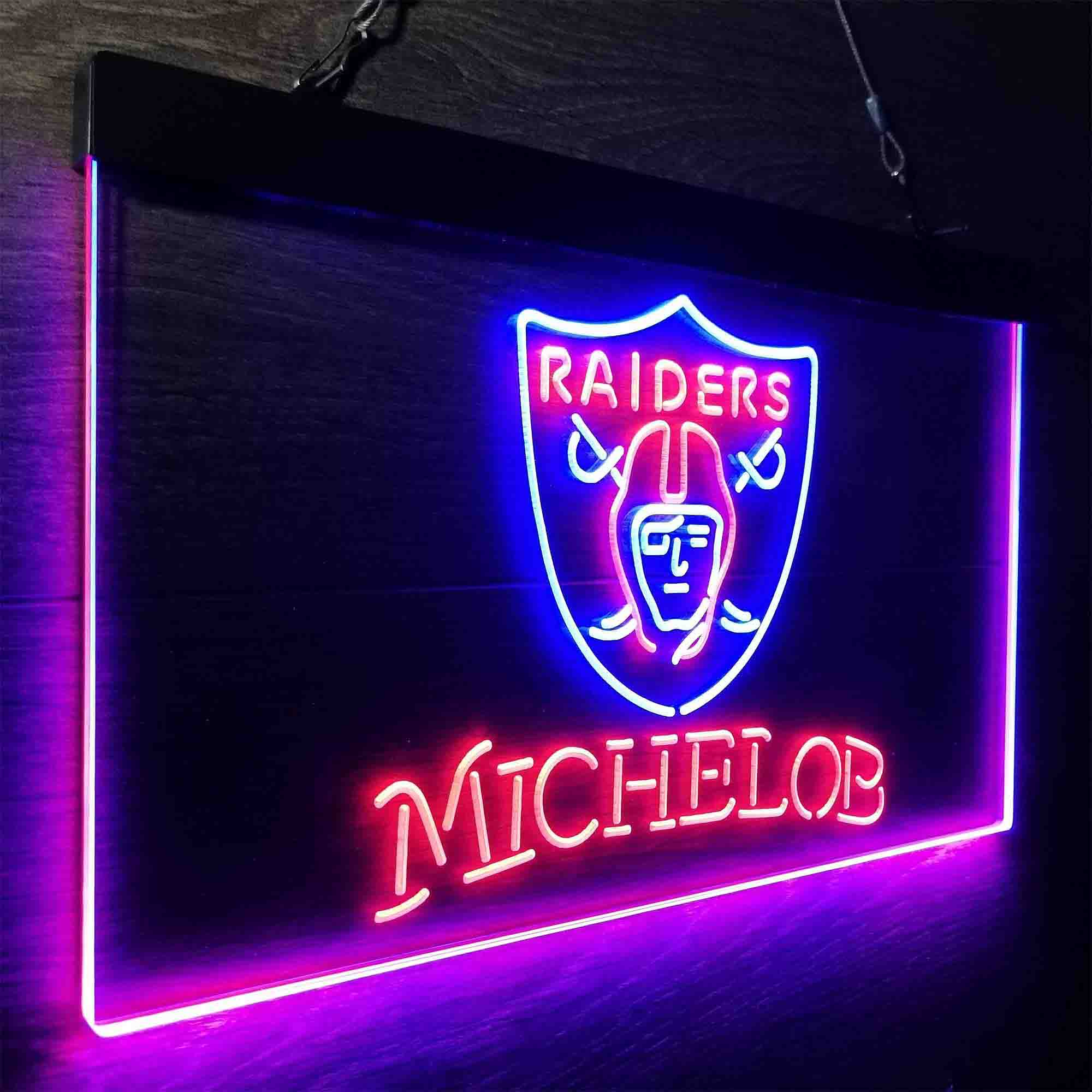 Michelob Bar Las Vegas Raiders Led Light Sign