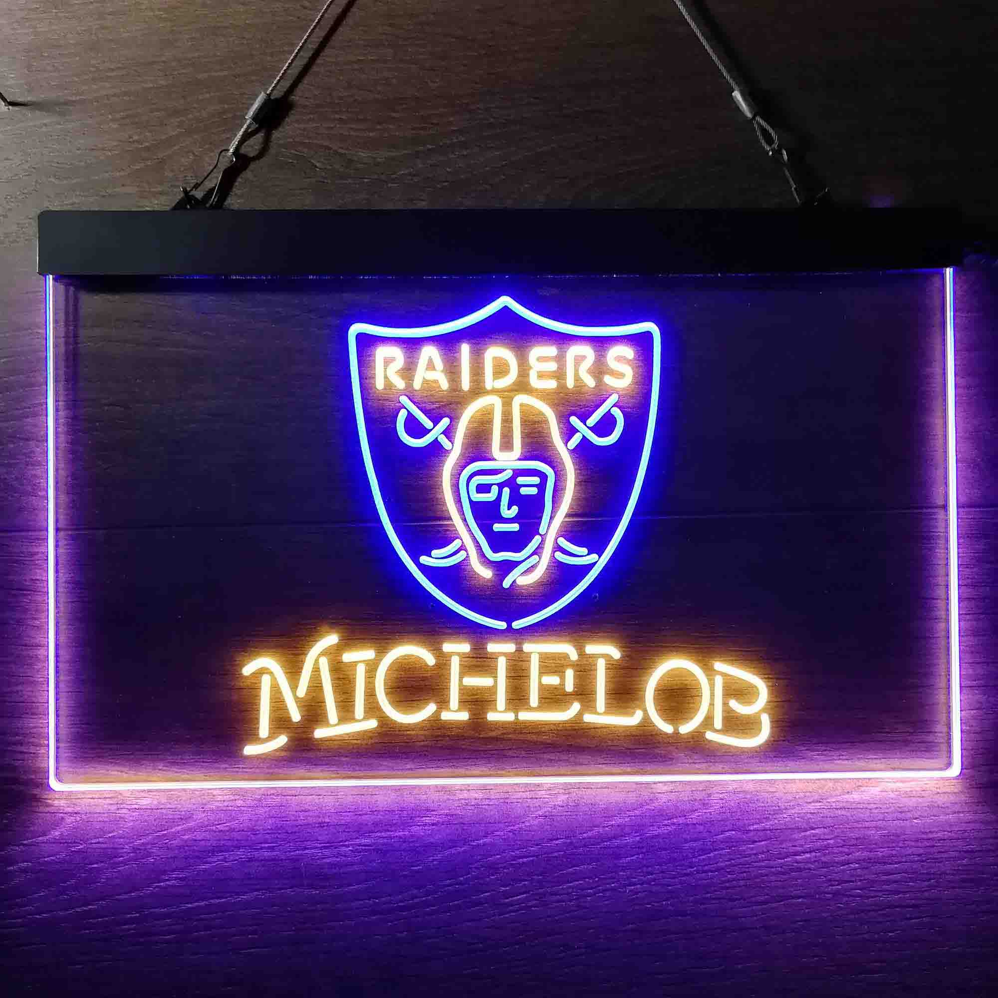 Michelob Bar Las Vegas Raiders Led Light Sign