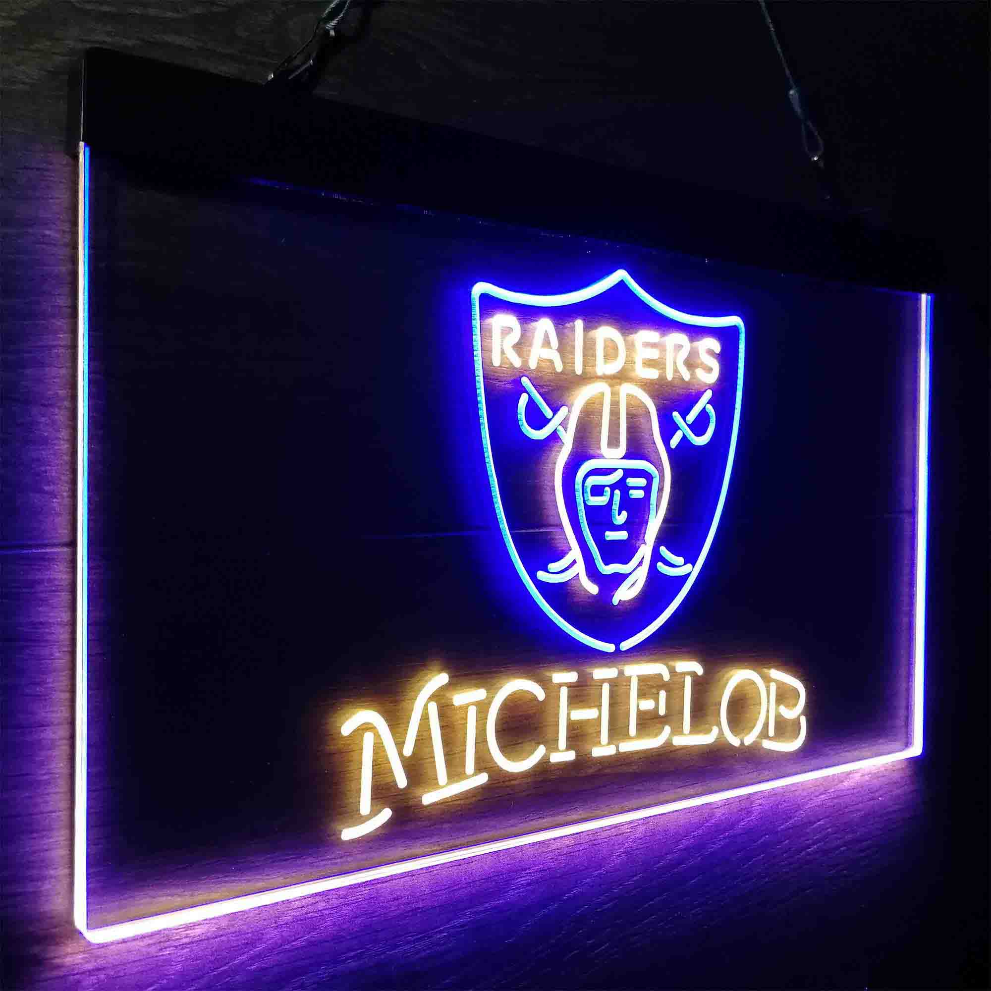 Michelob Bar Las Vegas Raiders Led Light Sign