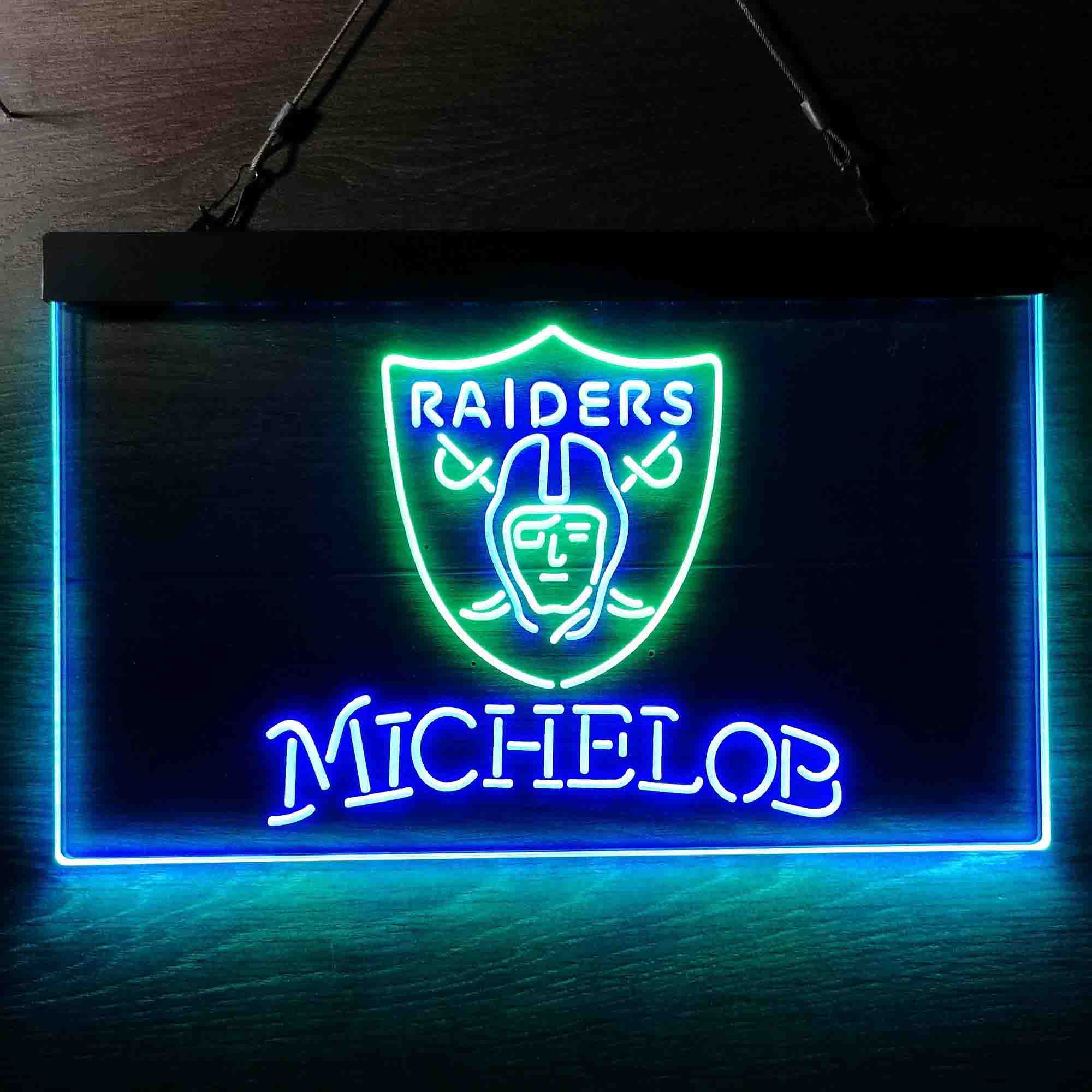 Michelob Bar Las Vegas Raiders Led Light Sign