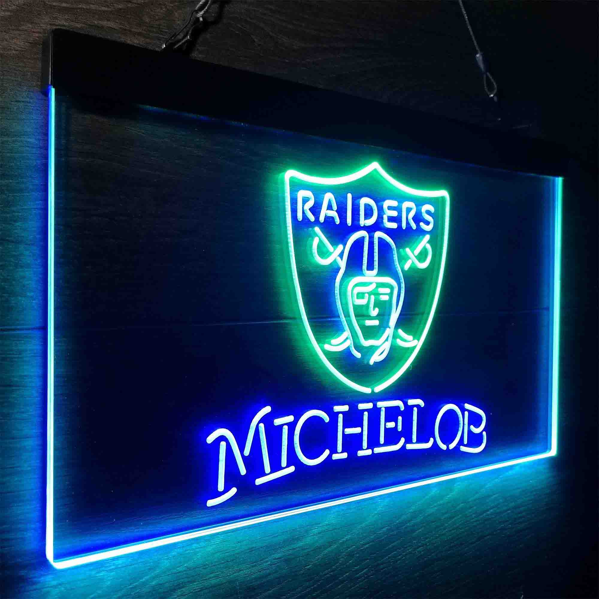 Michelob Bar Las Vegas Raiders Led Light Sign