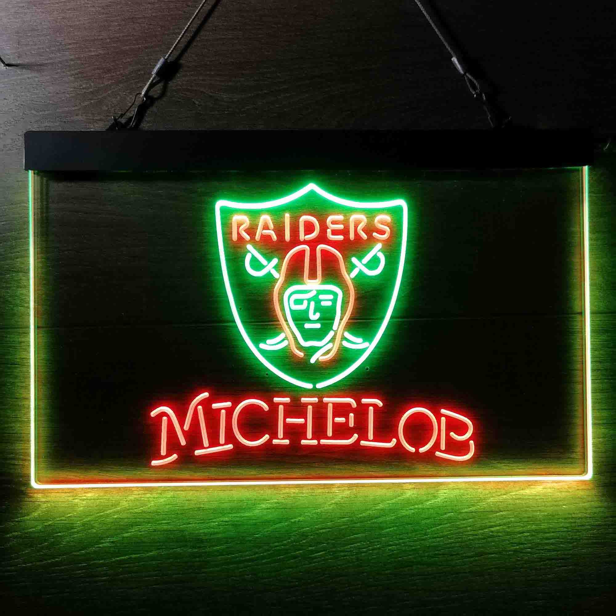 Michelob Bar Las Vegas Raiders Led Light Sign