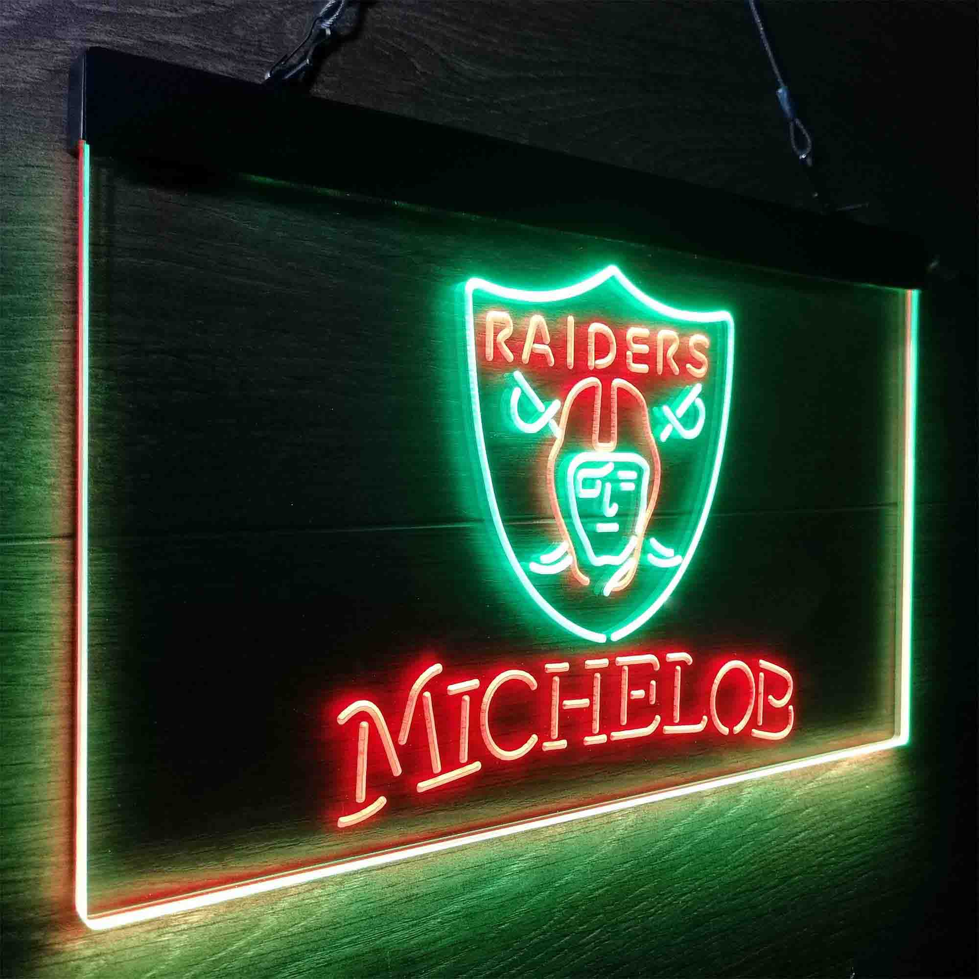 Michelob Bar Las Vegas Raiders Led Light Sign