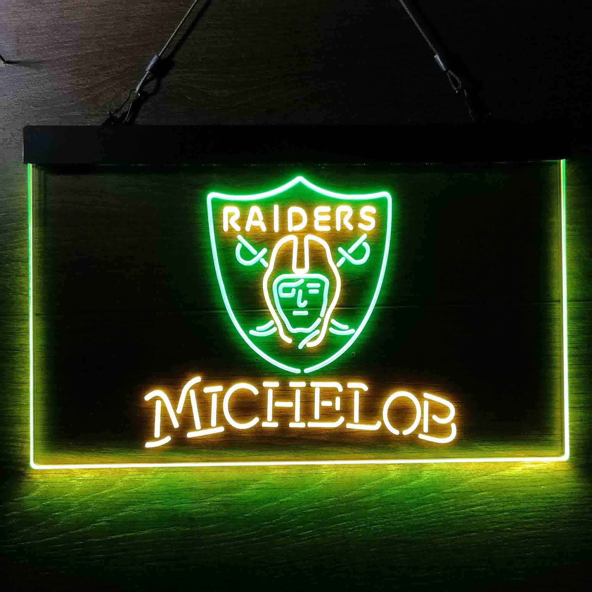 Michelob Bar Las Vegas Raiders Led Light Sign