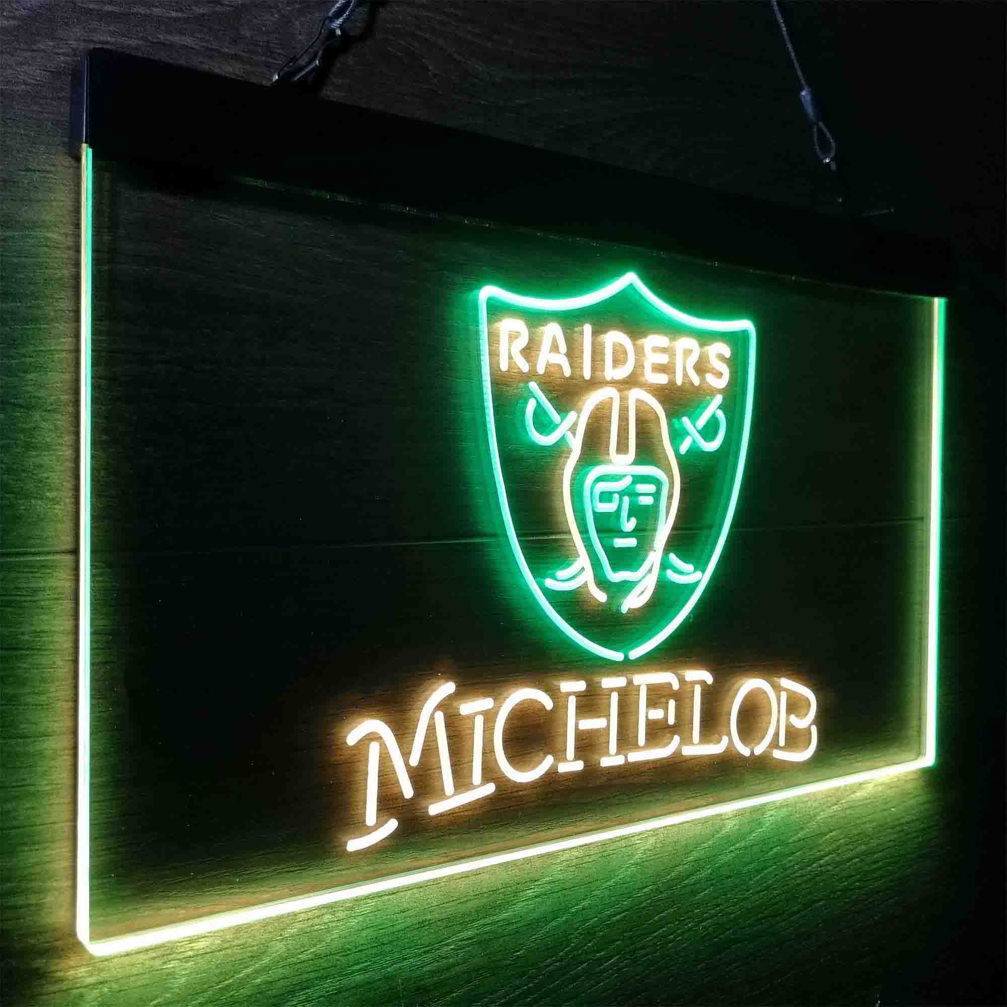 Michelob Bar Las Vegas Raiders Led Light Sign