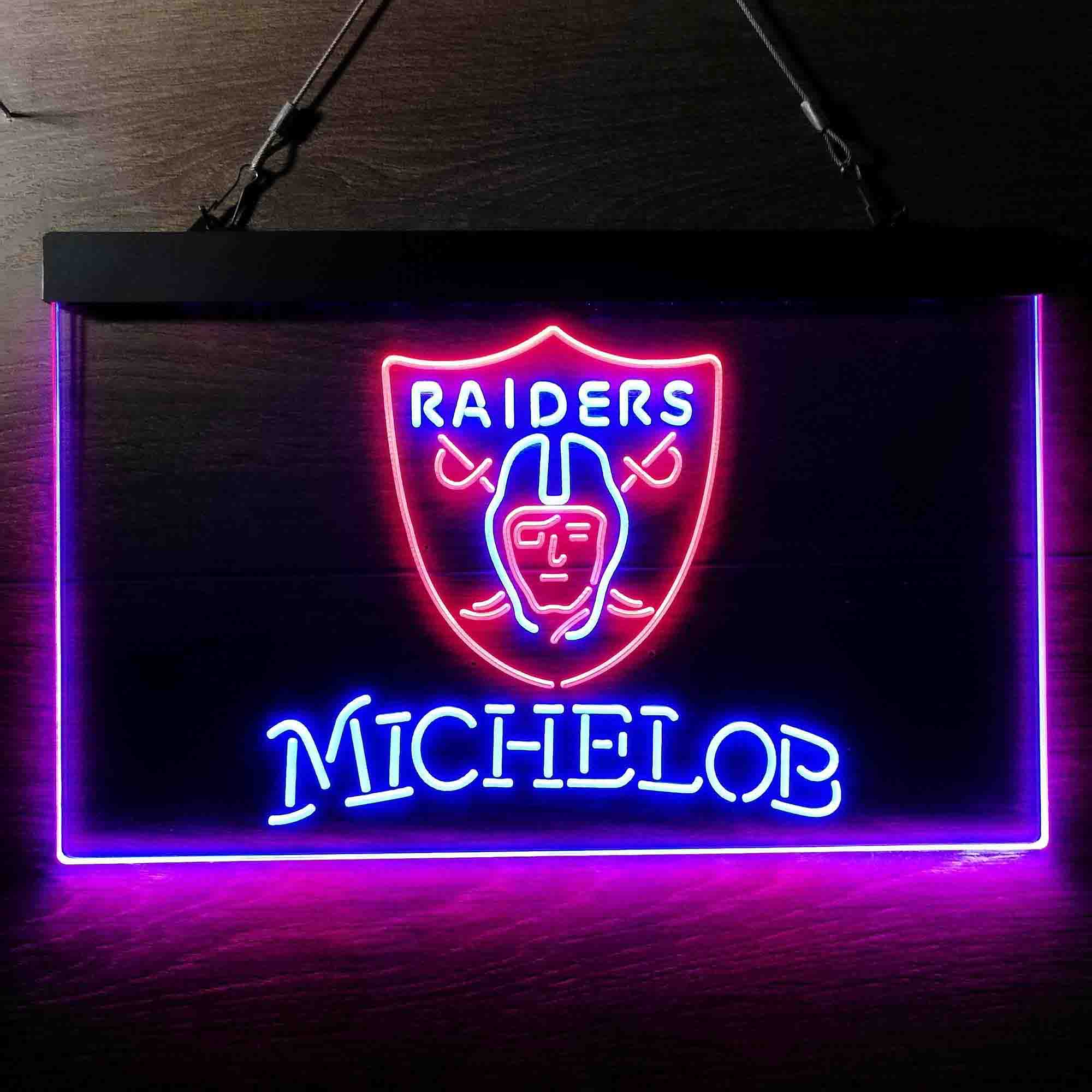 Michelob Bar Las Vegas Raiders Led Light Sign