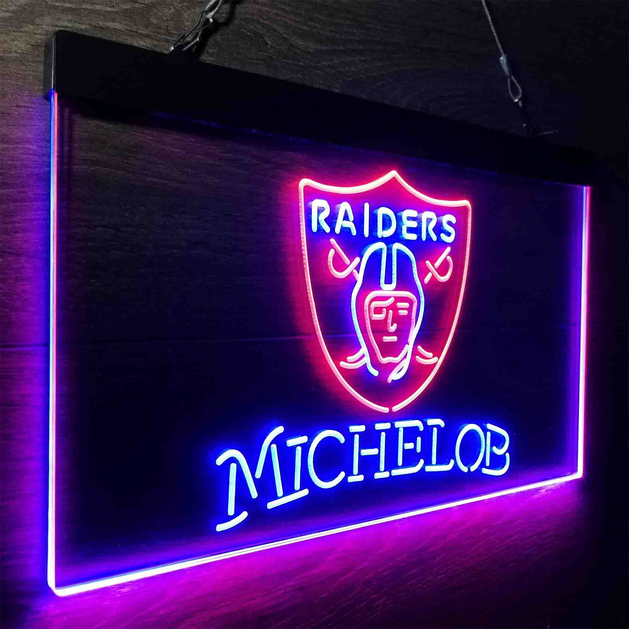 Michelob Bar Las Vegas Raiders Led Light Sign