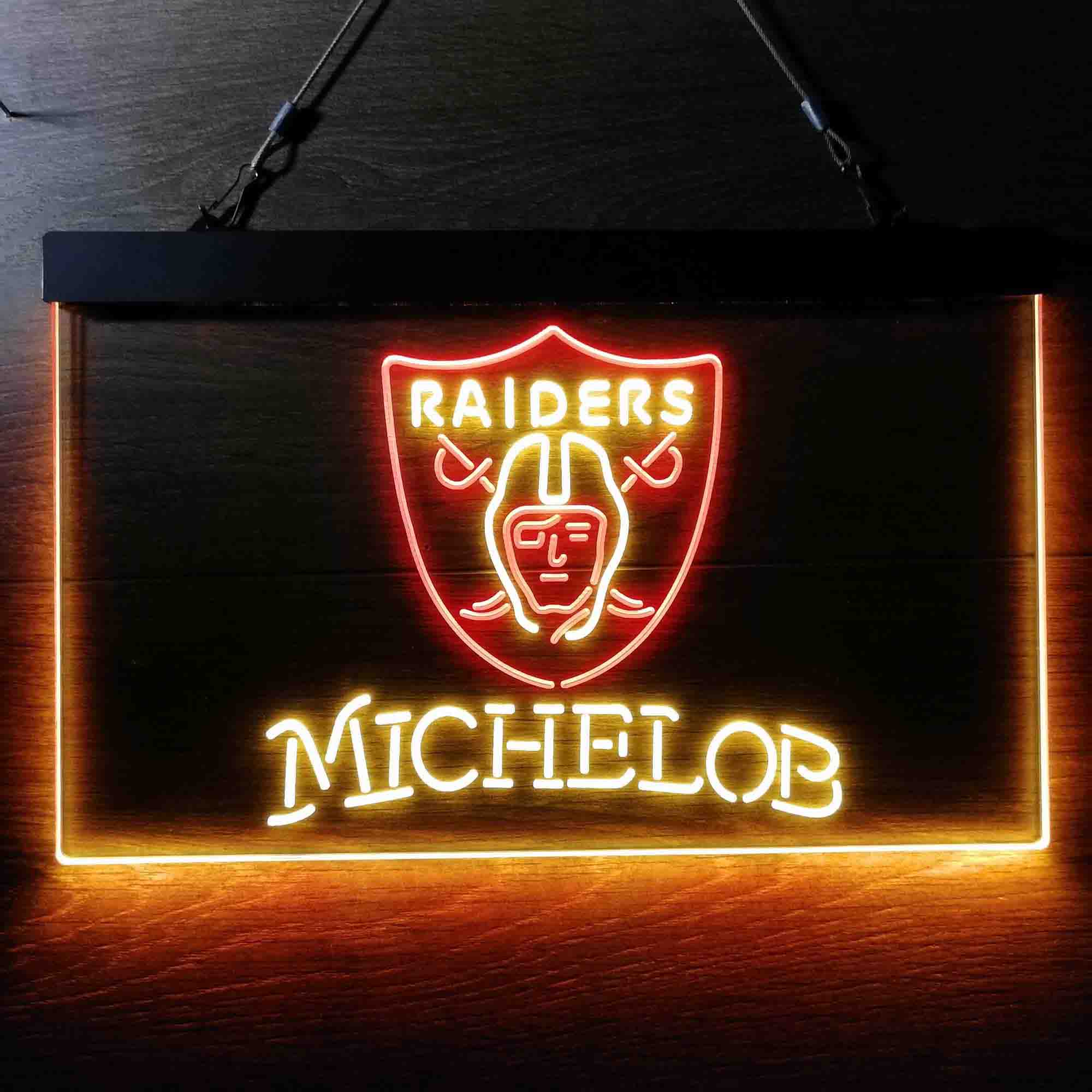 Michelob Bar Las Vegas Raiders Led Light Sign