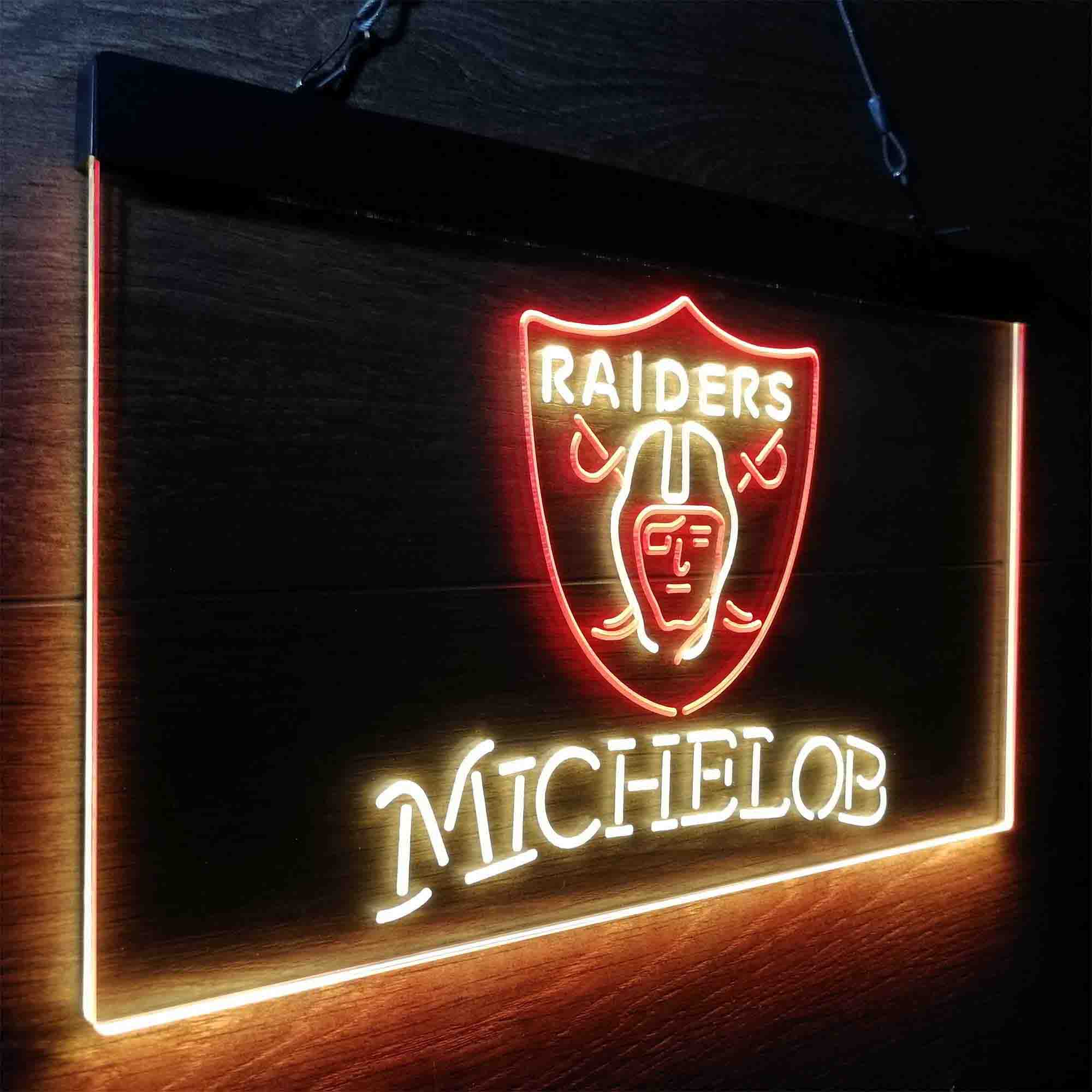 Michelob Bar Las Vegas Raiders Led Light Sign