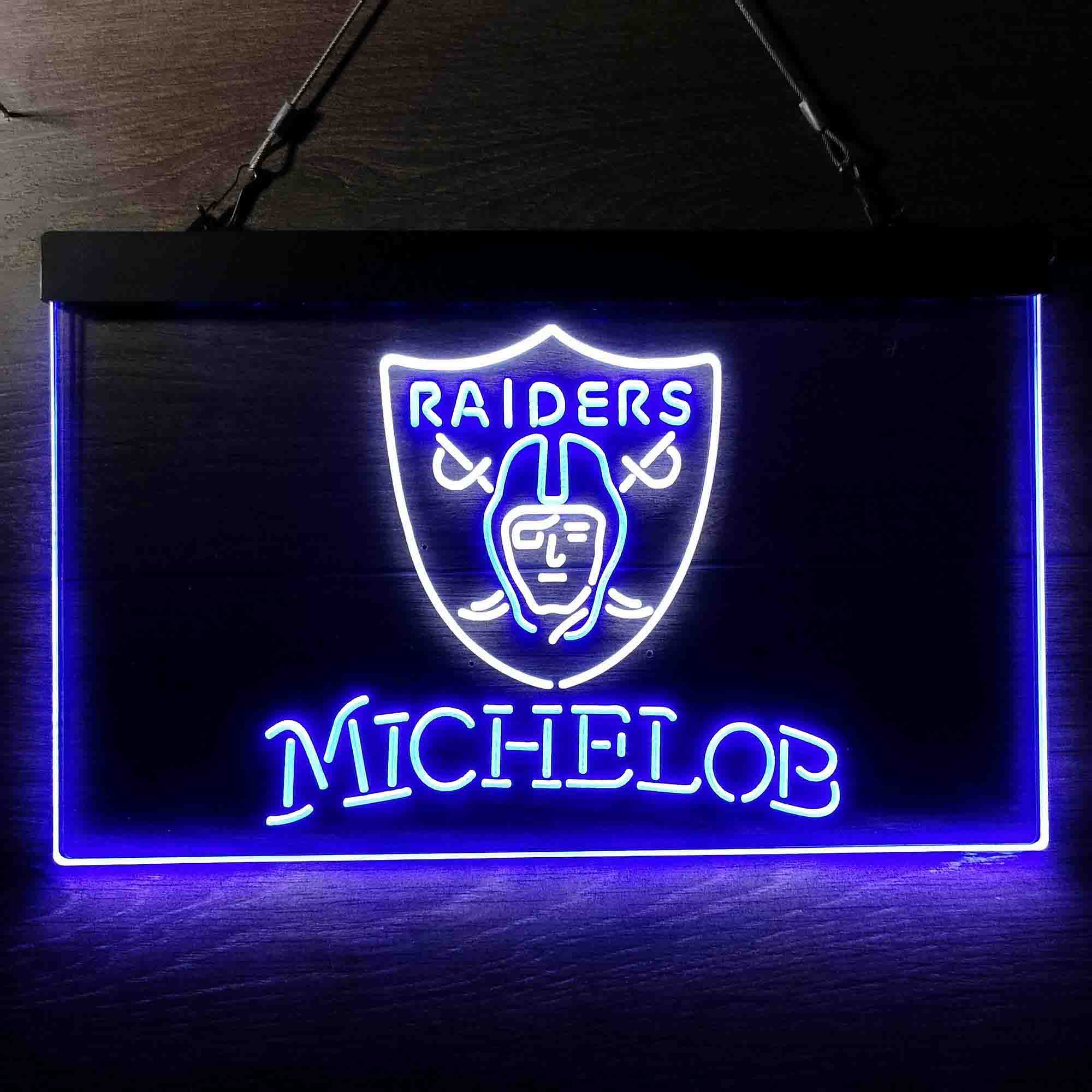 Michelob Bar Las Vegas Raiders Led Light Sign