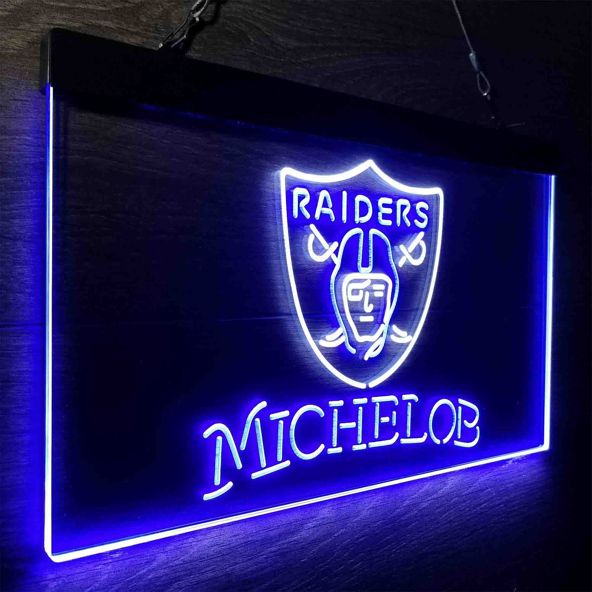 Michelob Bar Las Vegas Raiders Led Light Sign