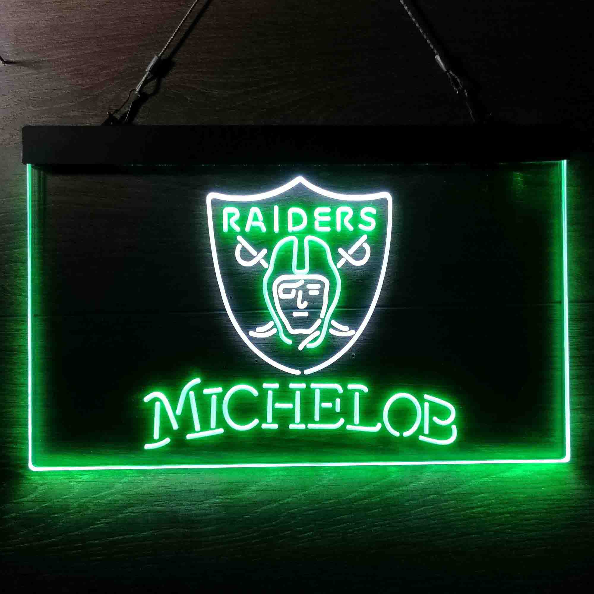 Michelob Bar Las Vegas Raiders Led Light Sign