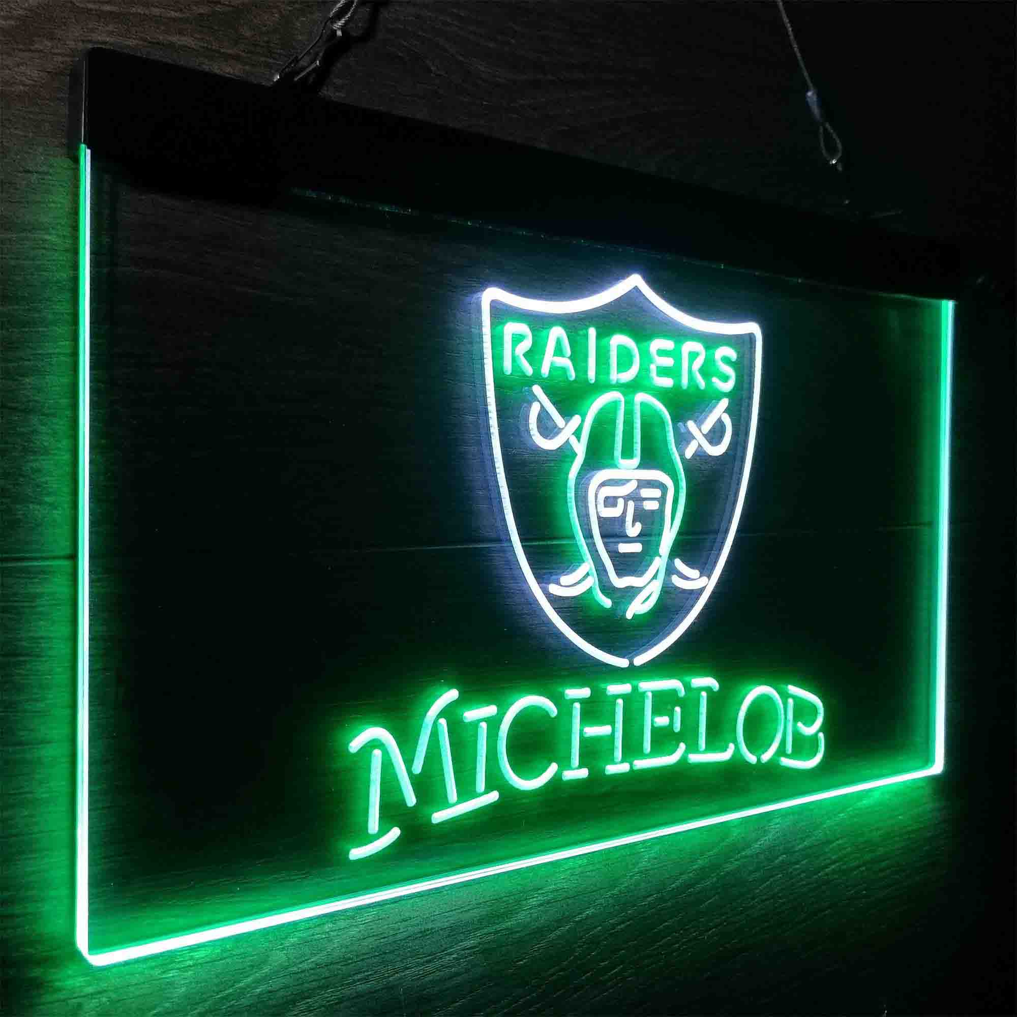 Michelob Bar Las Vegas Raiders Led Light Sign