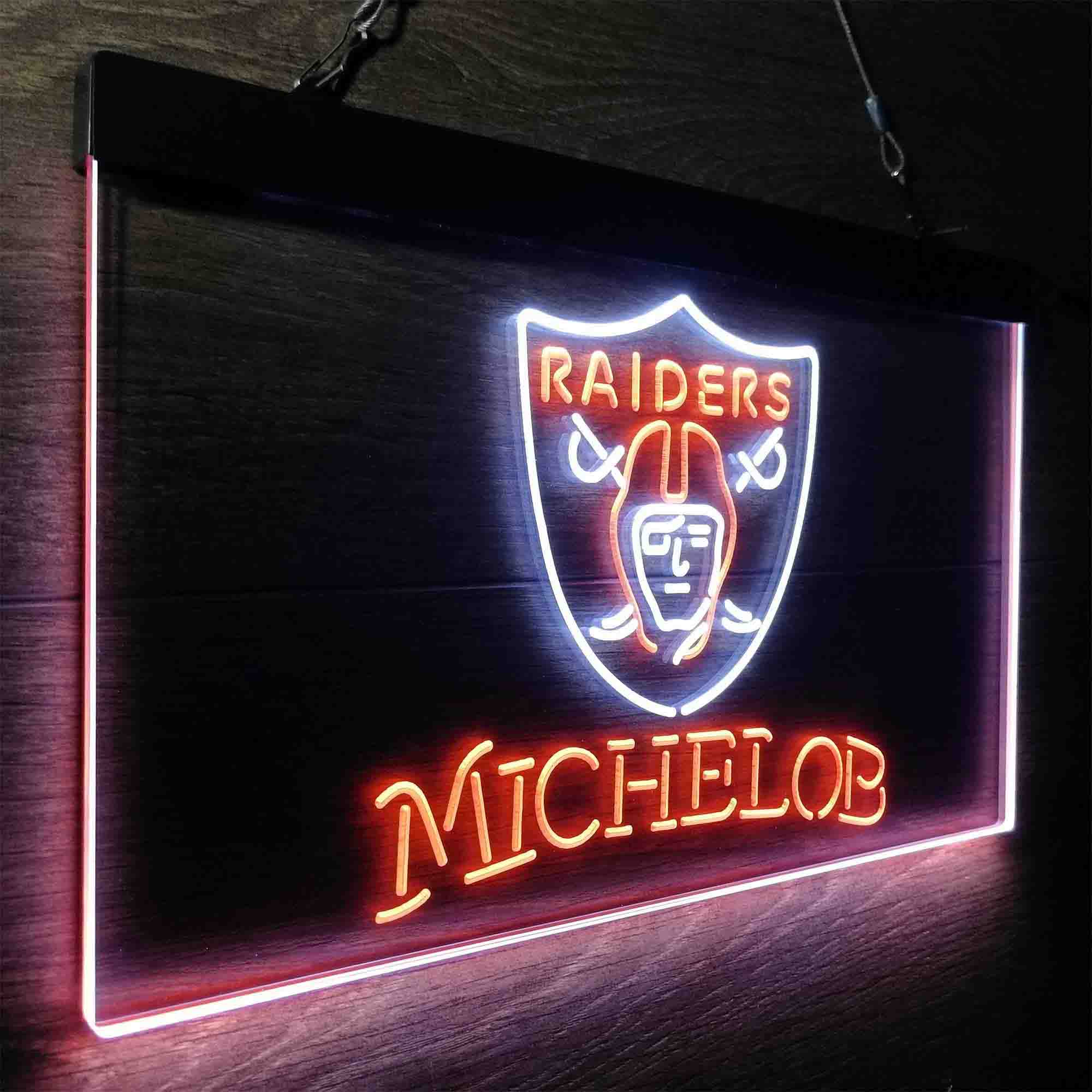 Michelob Bar Las Vegas Raiders Led Light Sign