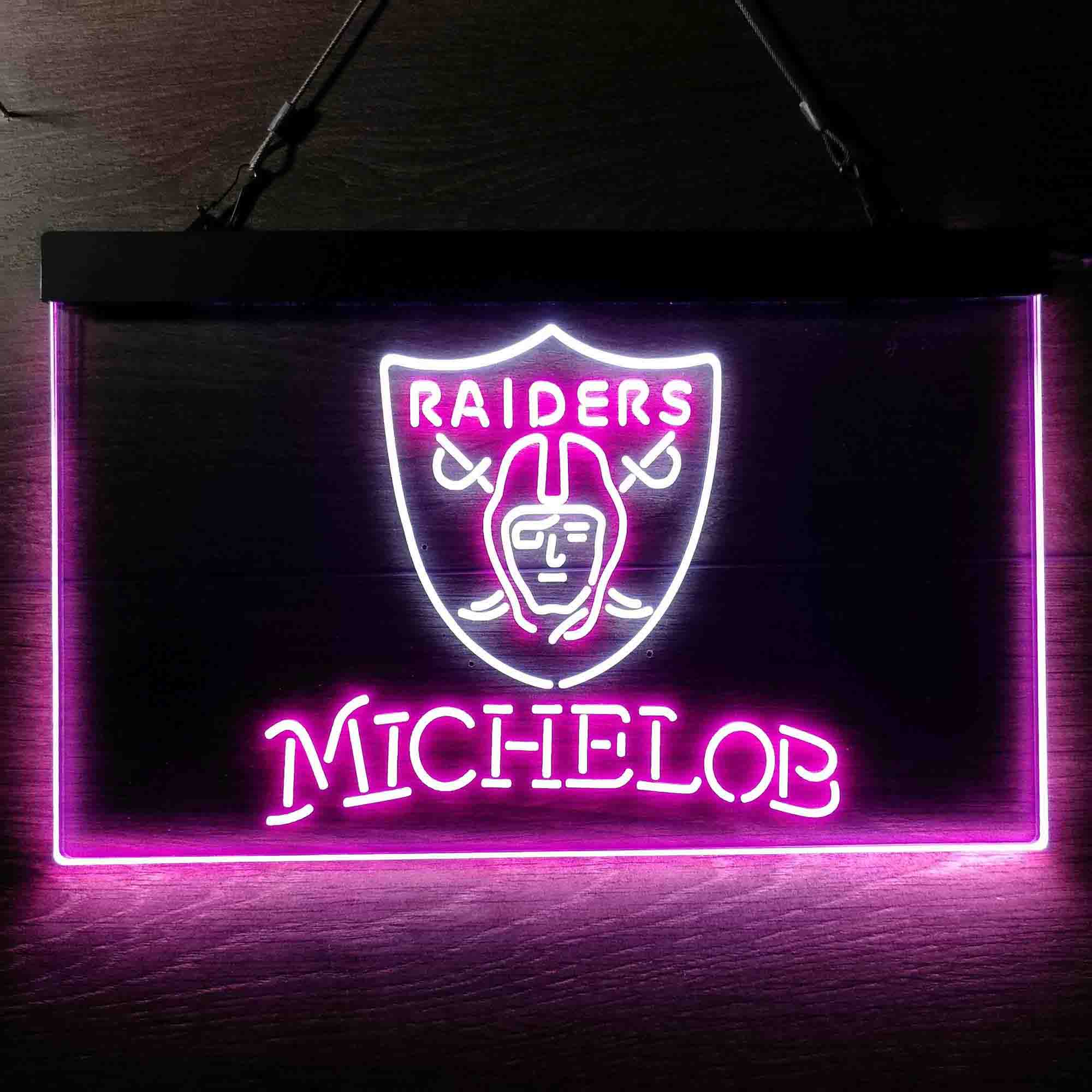 Michelob Bar Las Vegas Raiders Led Light Sign